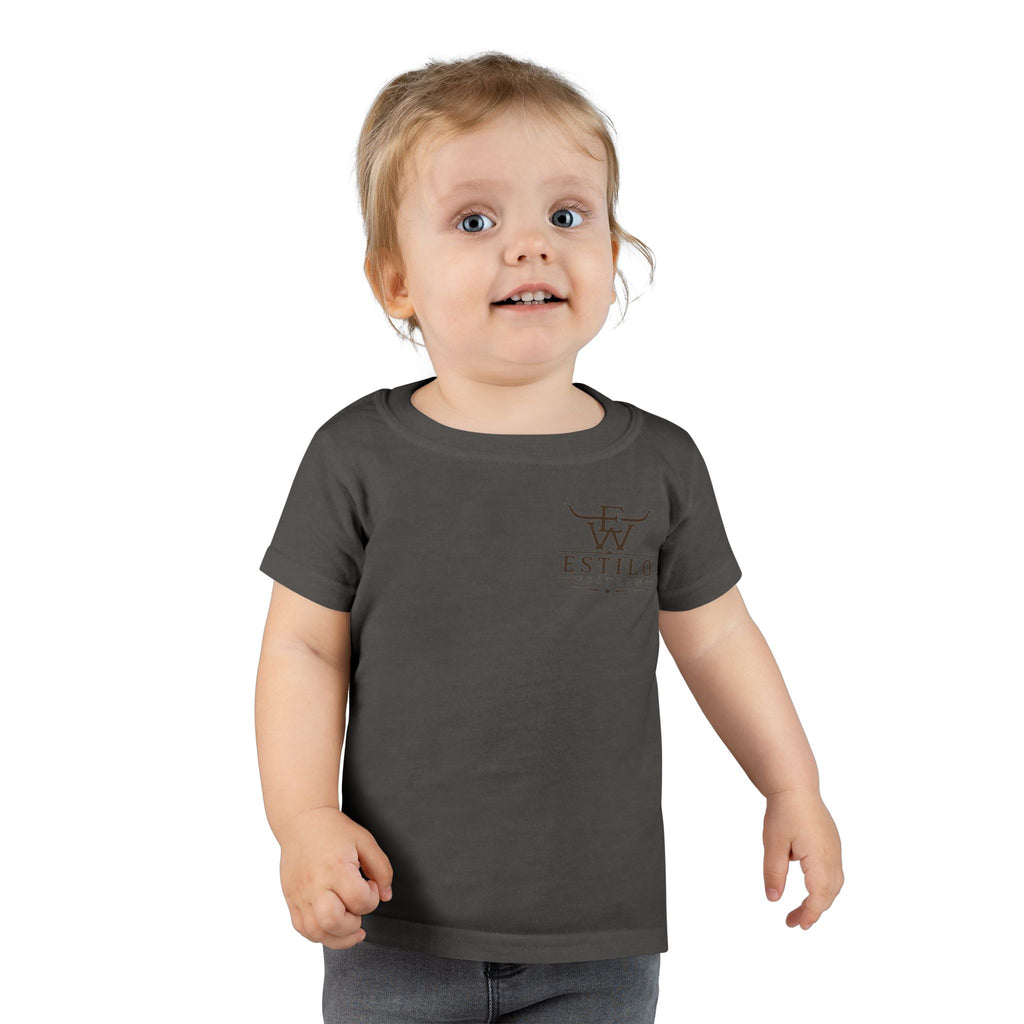 Toddler T-Shirt — Estilo Western Cowhide Logo Kids Tee