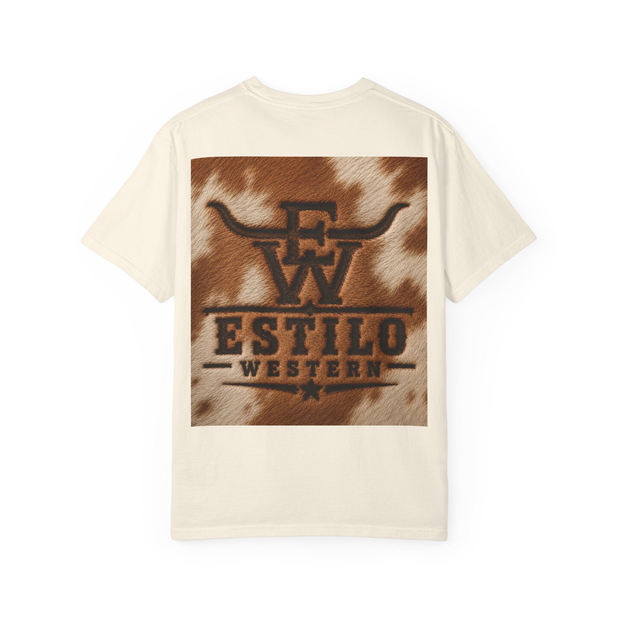 Western Estilo Graphic T-Shirt — Cowhide Logo Print
