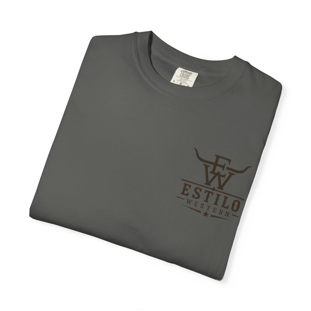 Western Estilo Graphic T-Shirt — Cowhide Logo Print