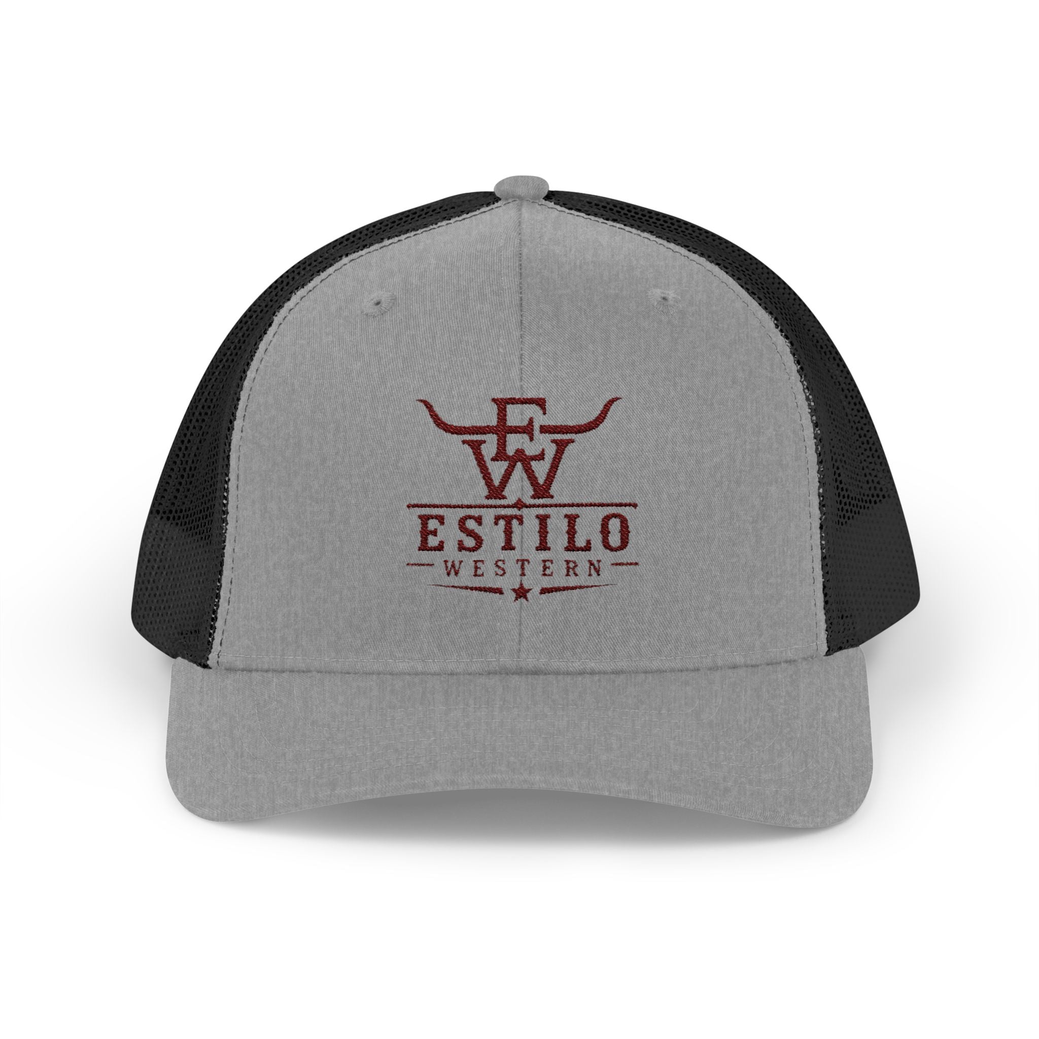 Western Estilo Embroidered Trucker Cap – Cowboy Snapback Mesh Hat