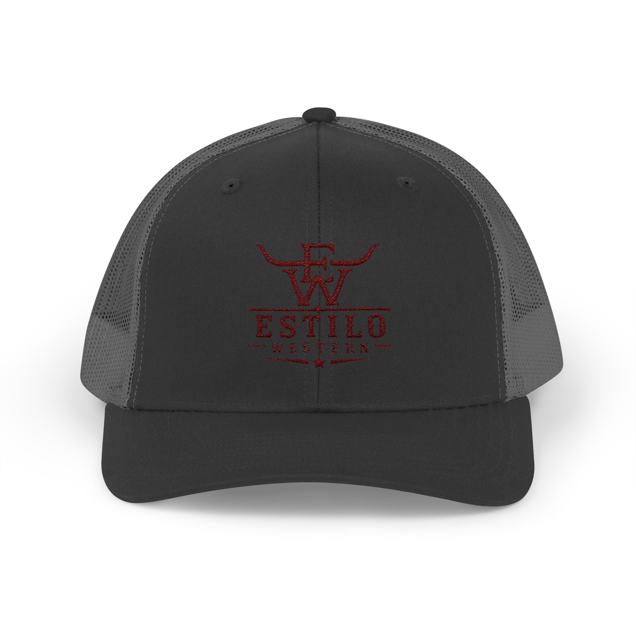 Western Estilo Embroidered Trucker Cap – Cowboy Snapback Mesh Hat
