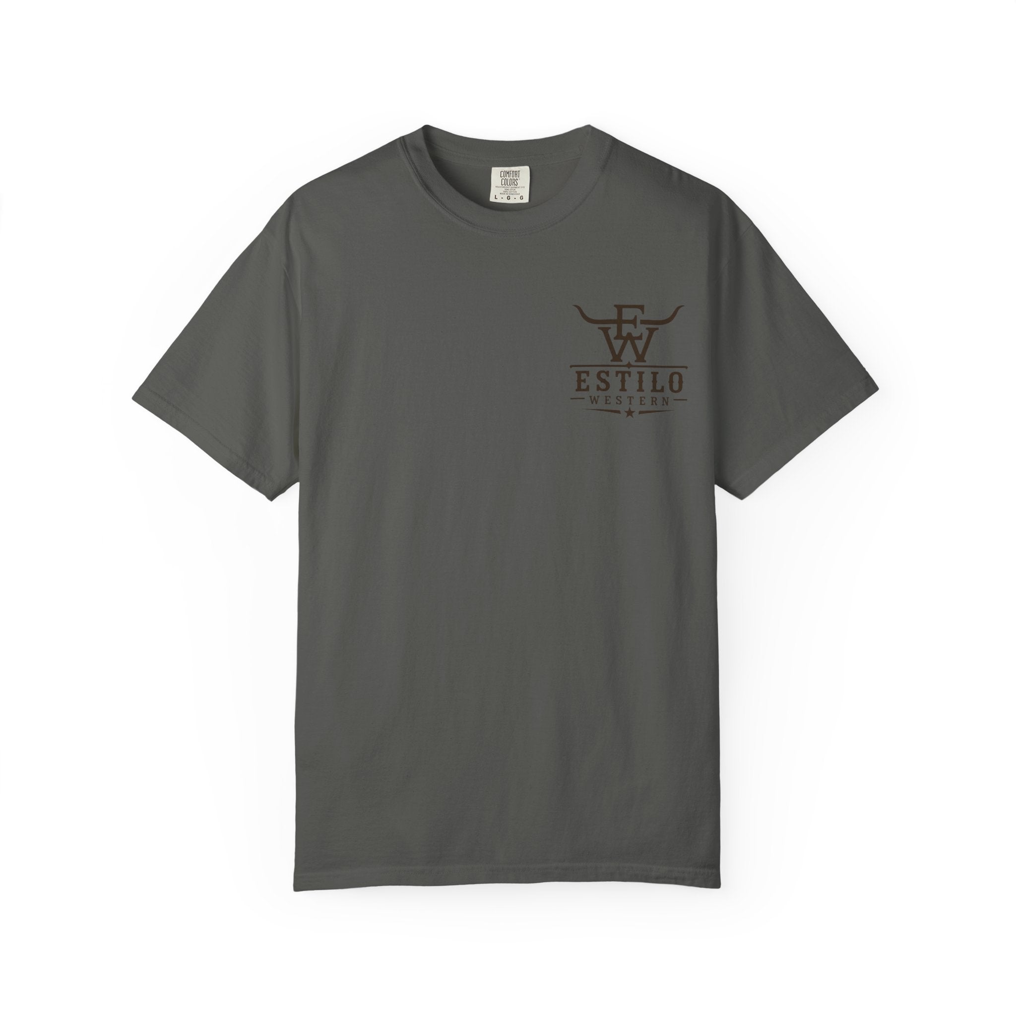 Western Estilo Graphic T-Shirt — Cowhide Logo Print