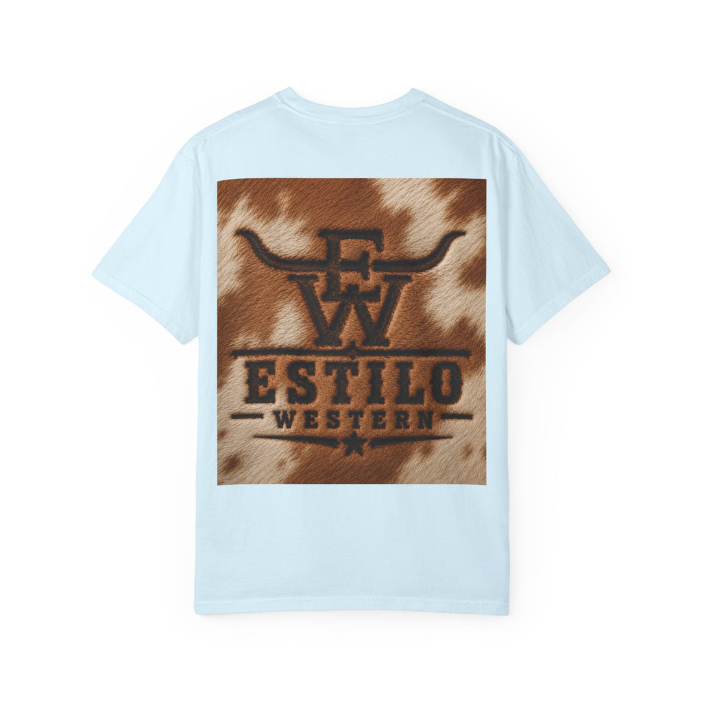 Western Estilo Graphic T-Shirt — Cowhide Logo Print