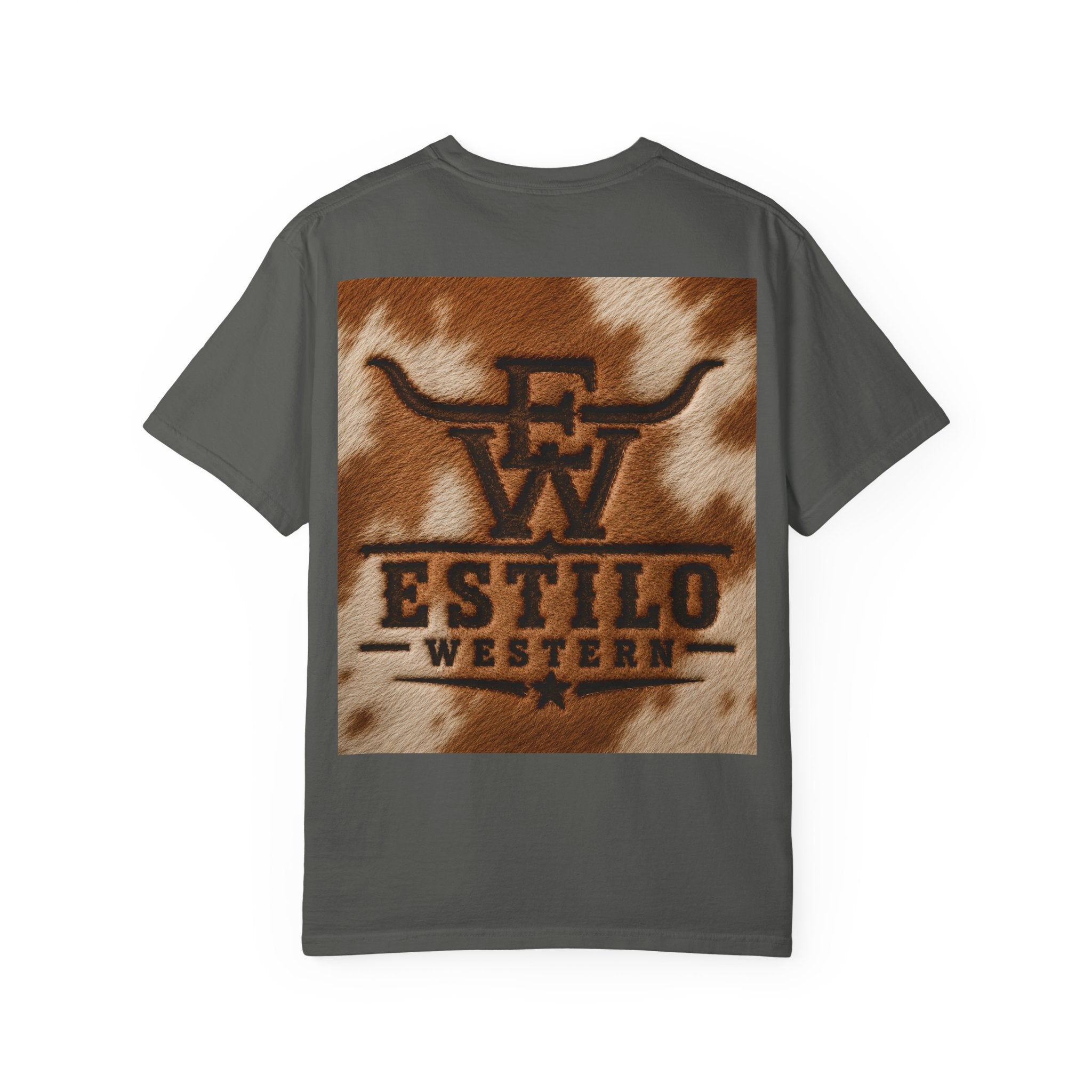 Western Estilo Graphic T-Shirt — Cowhide Logo Print