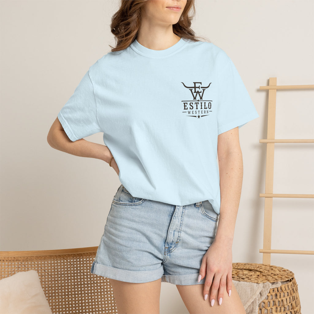 Western Estilo Graphic T-Shirt — Cowhide Logo Print