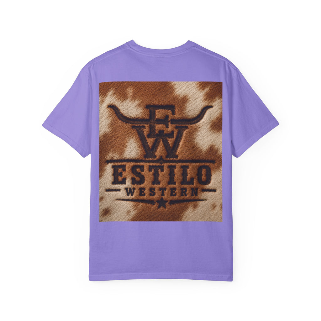 Western Estilo Graphic T-Shirt — Cowhide Logo Print
