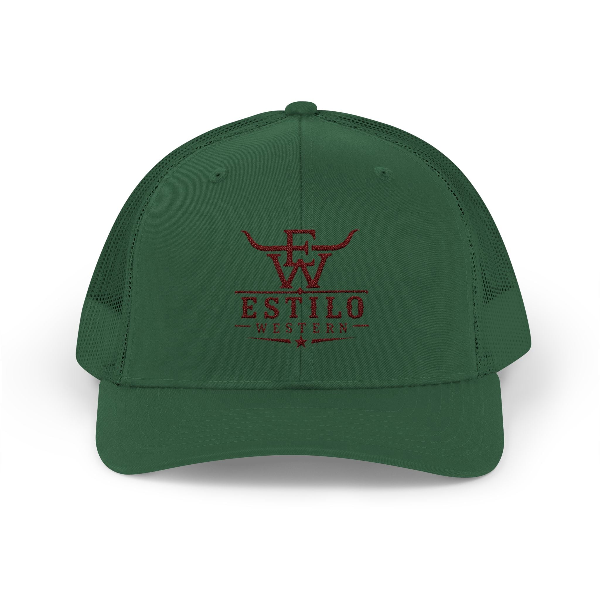 Western Estilo Embroidered Trucker Cap – Cowboy Snapback Mesh Hat