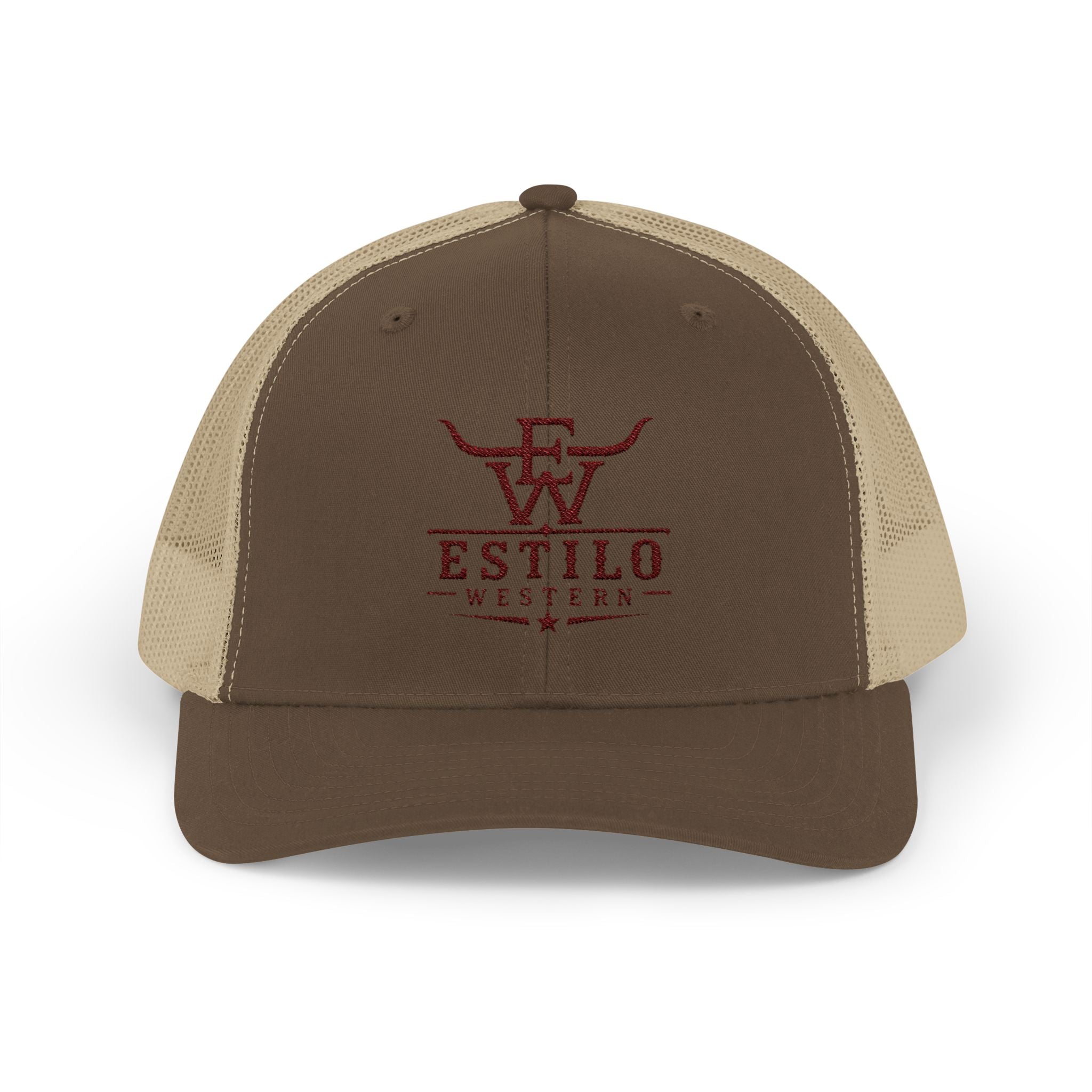 Western Estilo Embroidered Trucker Cap – Cowboy Snapback Mesh Hat