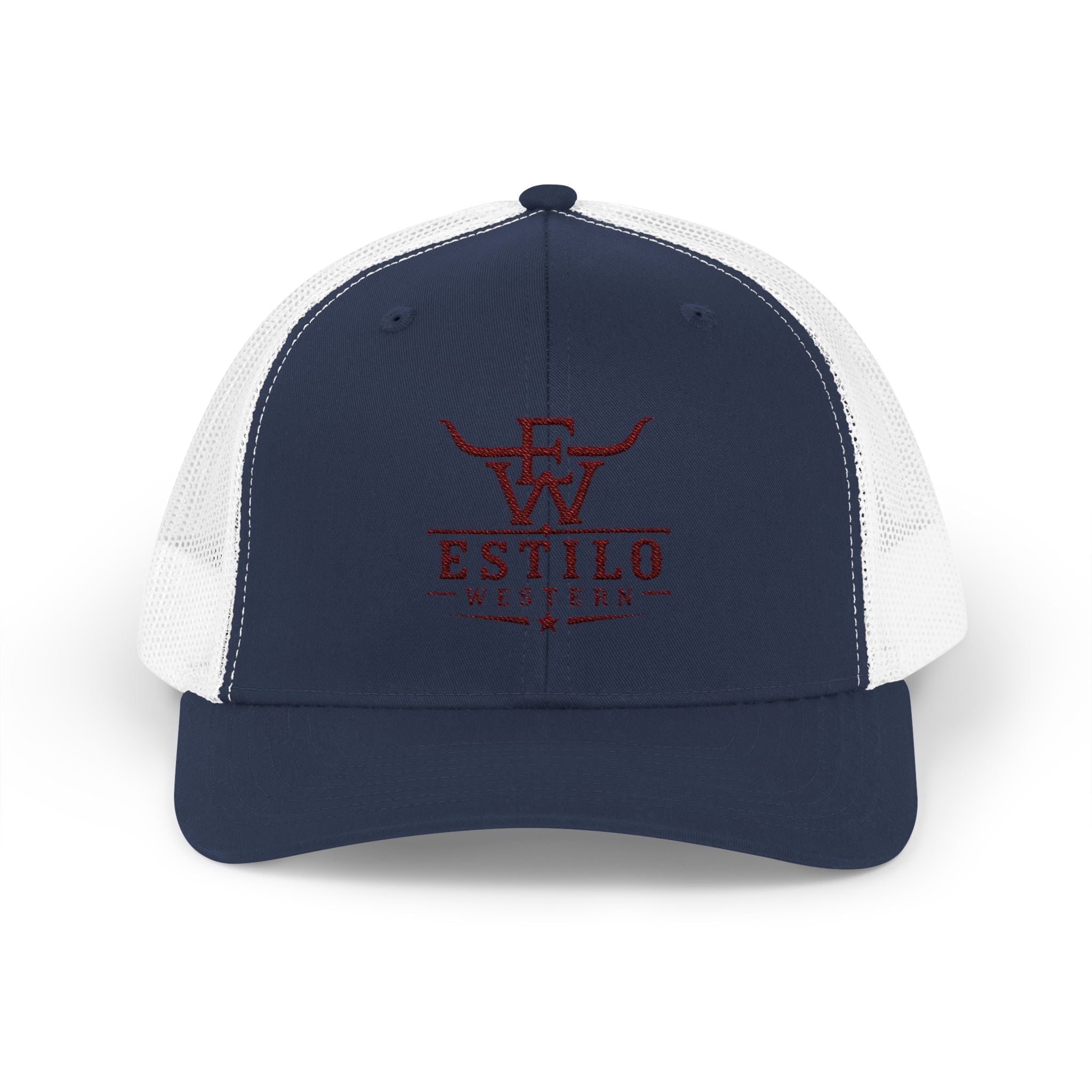 Western Estilo Embroidered Trucker Cap – Cowboy Snapback Mesh Hat
