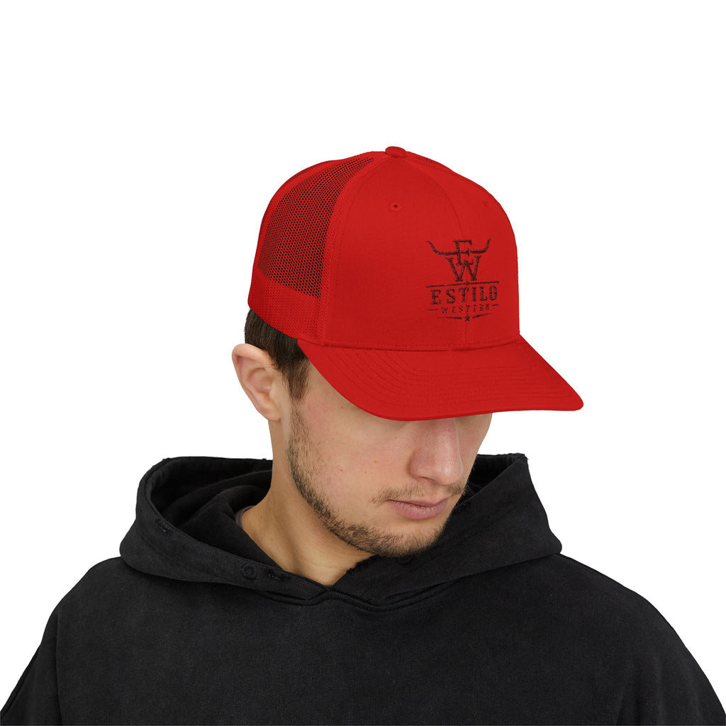 Western Estilo Embroidered Trucker Cap – Cowboy Snapback Mesh Hat