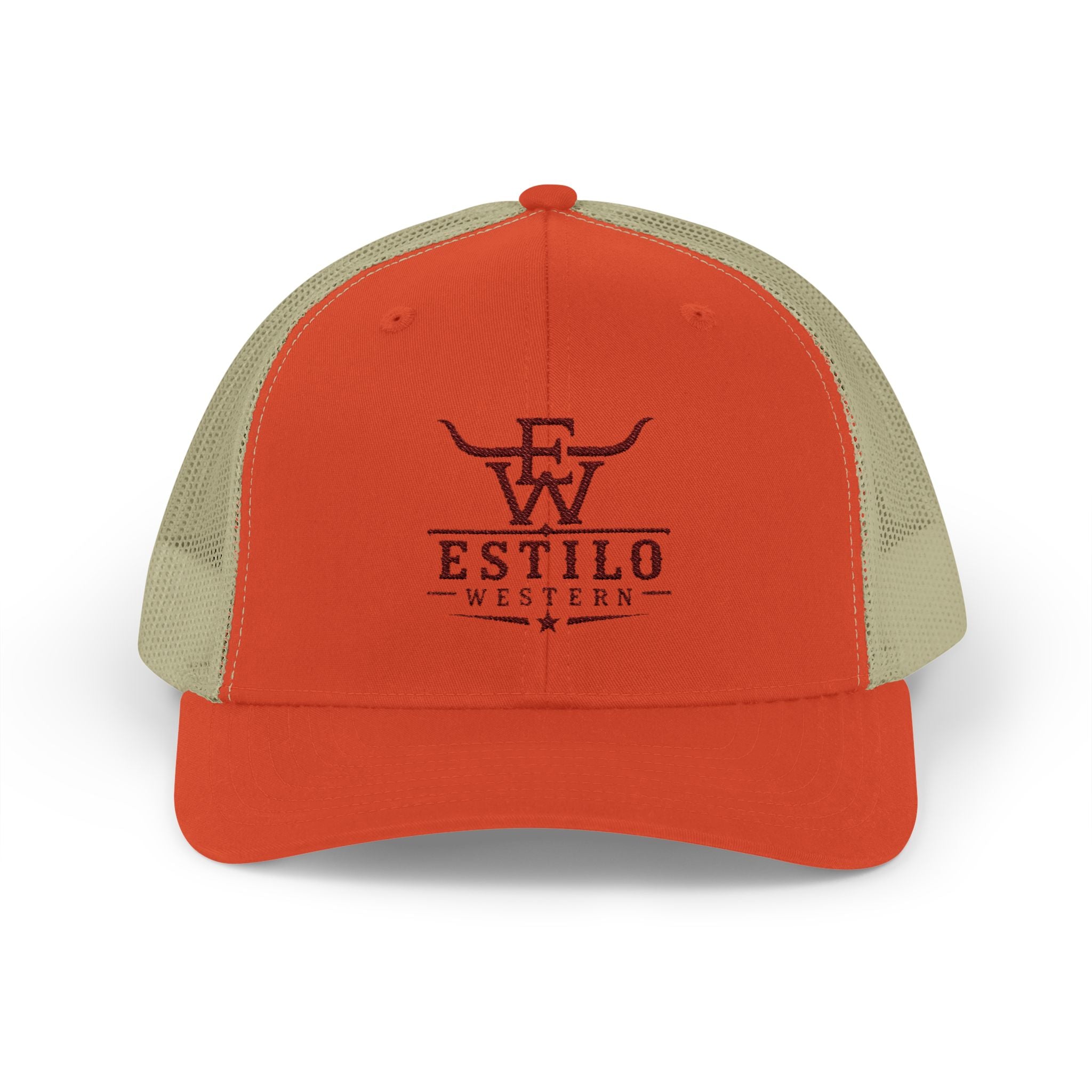 Western Estilo Embroidered Trucker Cap – Cowboy Snapback Mesh Hat