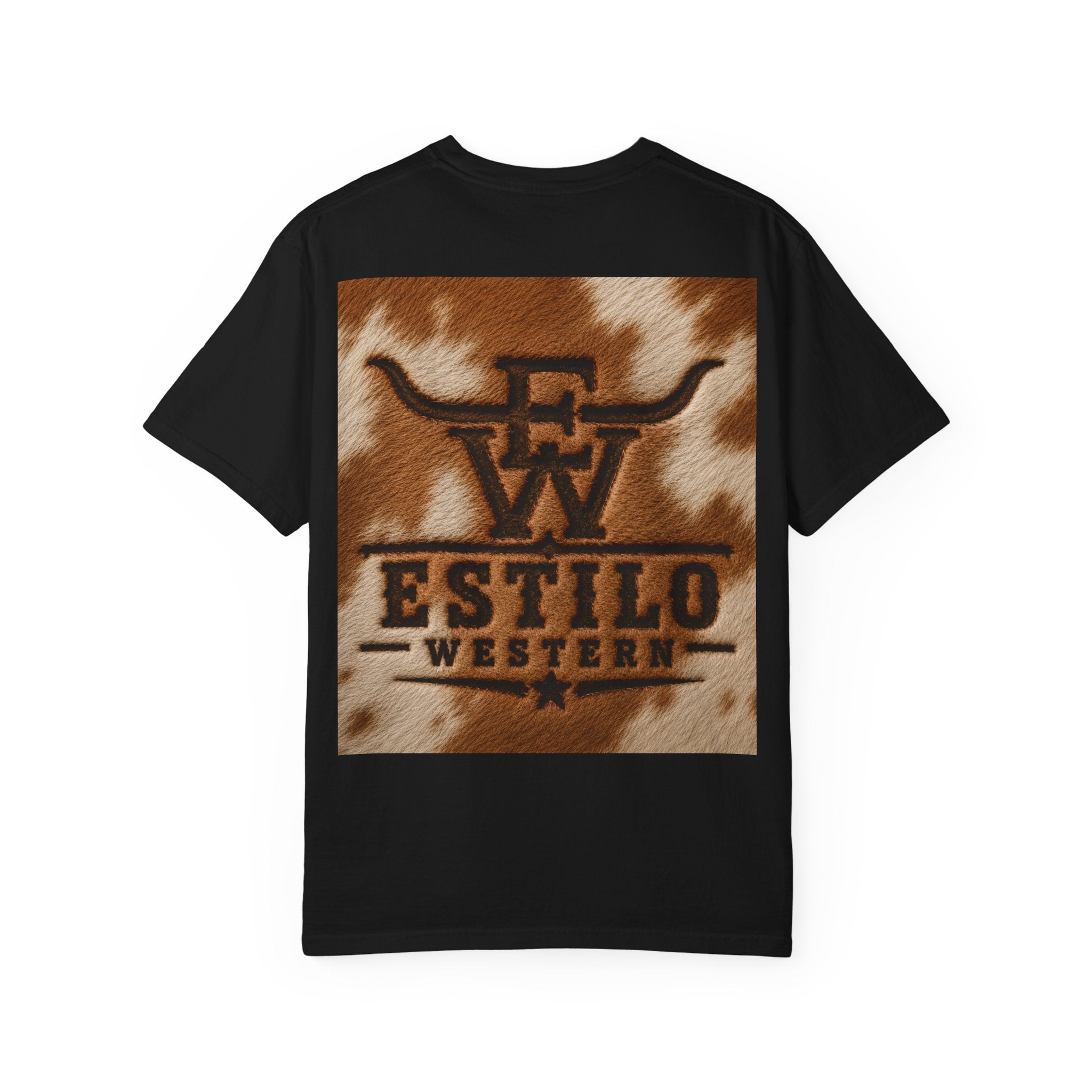 Western Estilo Graphic T-Shirt — Cowhide Logo Print
