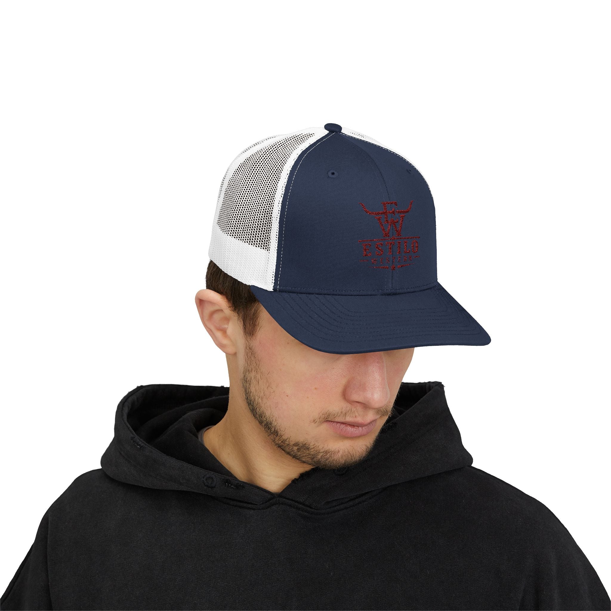 Western Estilo Embroidered Trucker Cap – Cowboy Snapback Mesh Hat