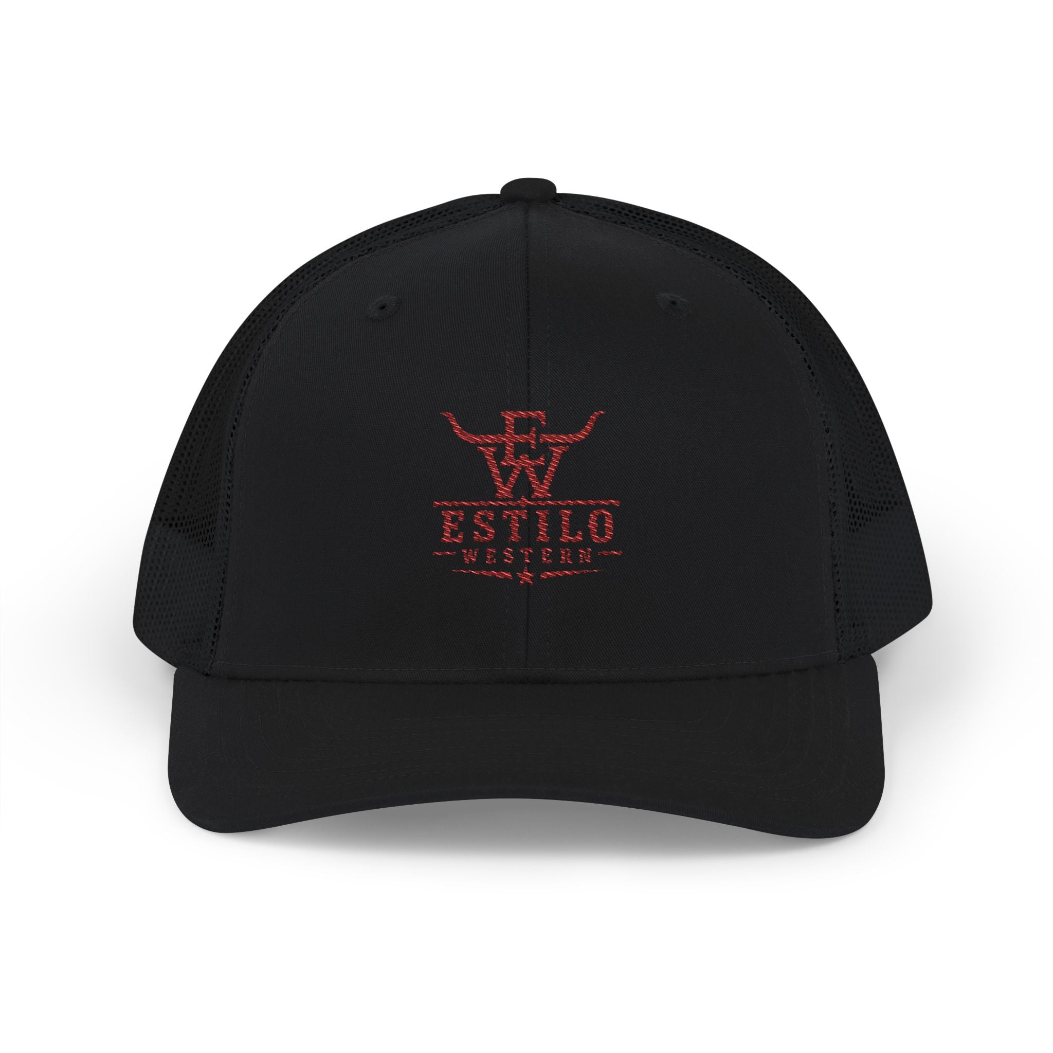 Trucker Cap — Estilo Vaquero Red Logo Snapback