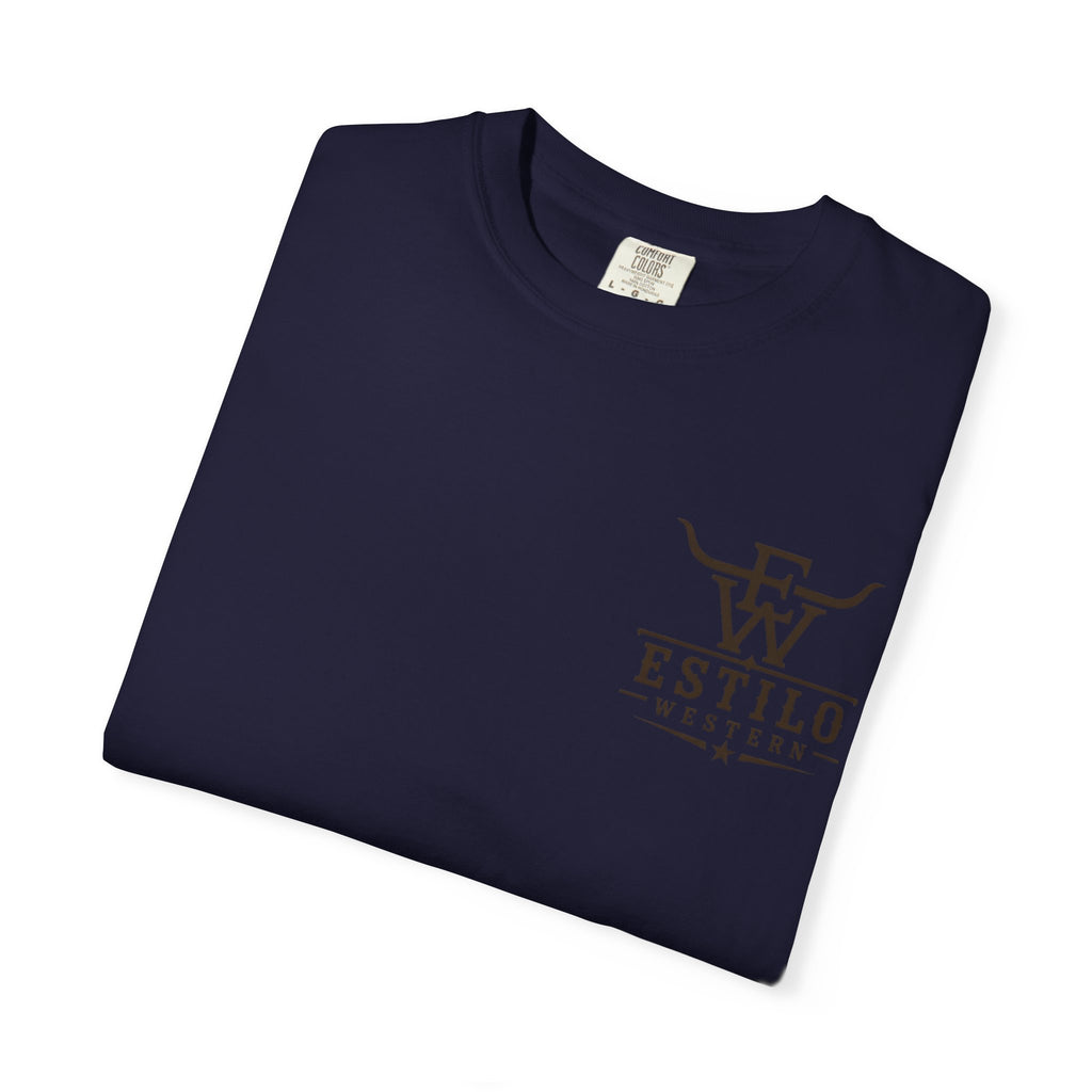 Western Estilo Graphic T-Shirt — Cowhide Logo Print