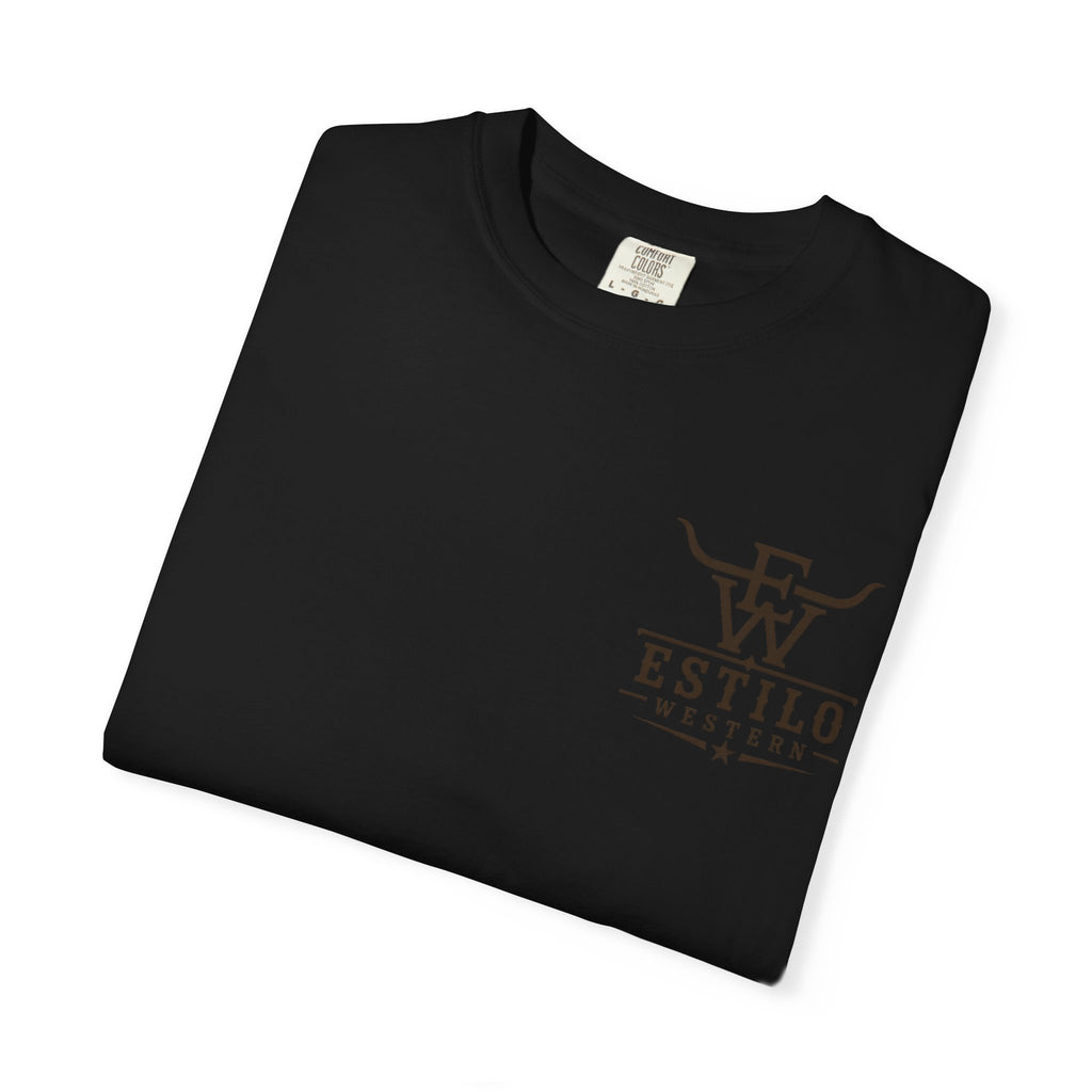 Western Estilo Graphic T-Shirt — Cowhide Logo Print