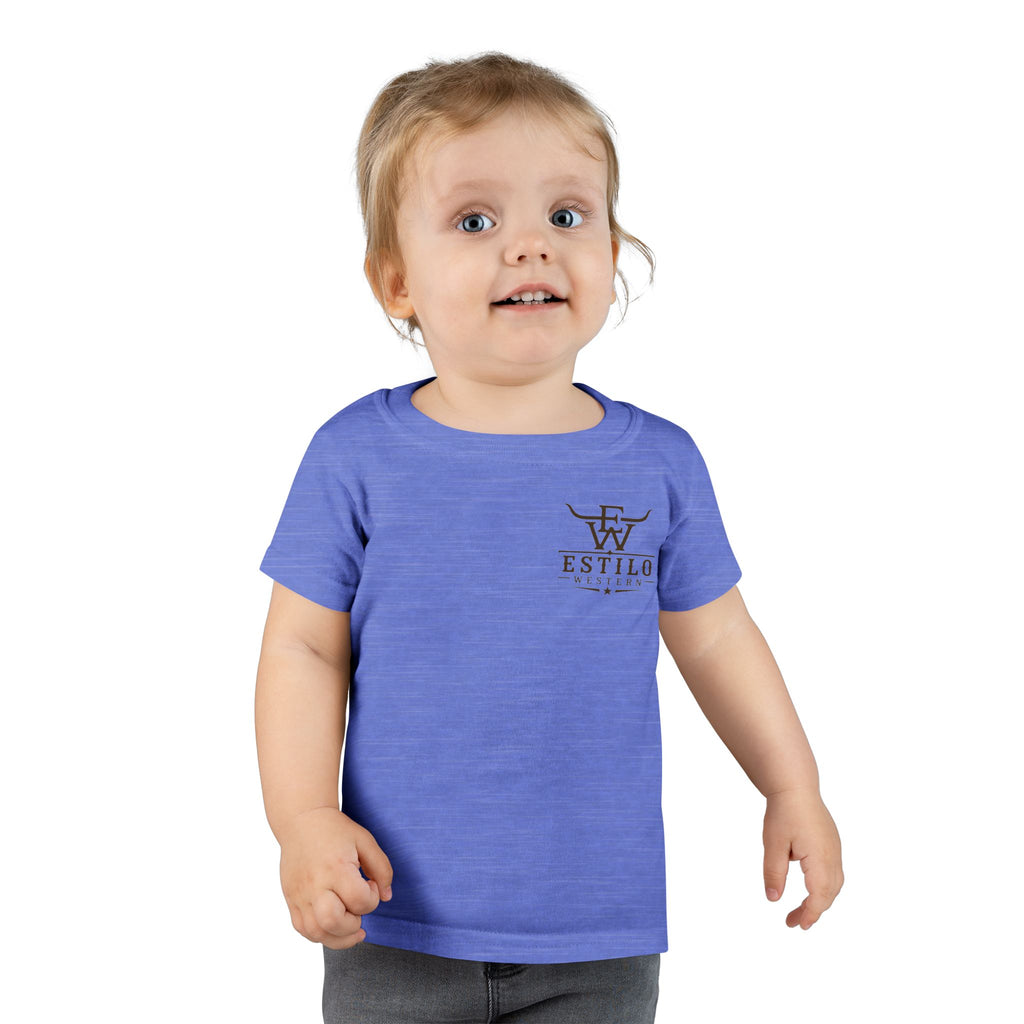 Toddler T-Shirt — Estilo Western Cowhide Logo Kids Tee