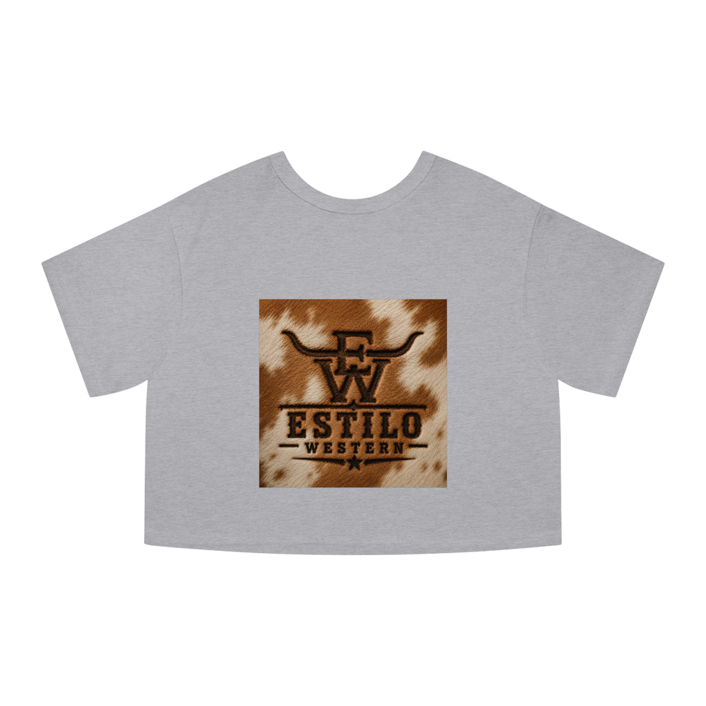 Estilo Heritage Cropped Tee — Minimal Western Logo Women's Crop T-Shirt