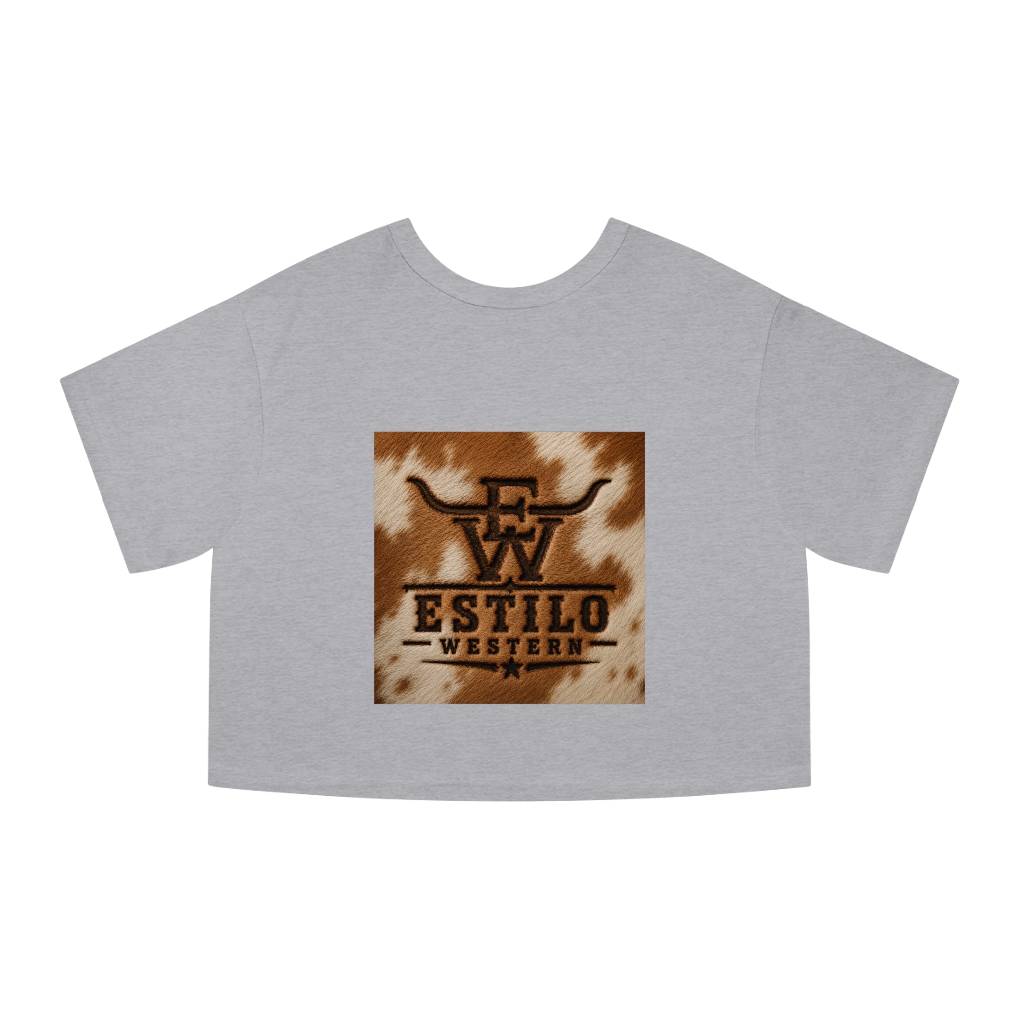 Estilo Heritage Cropped Tee — Minimal Western Logo Women's Crop T-Shirt