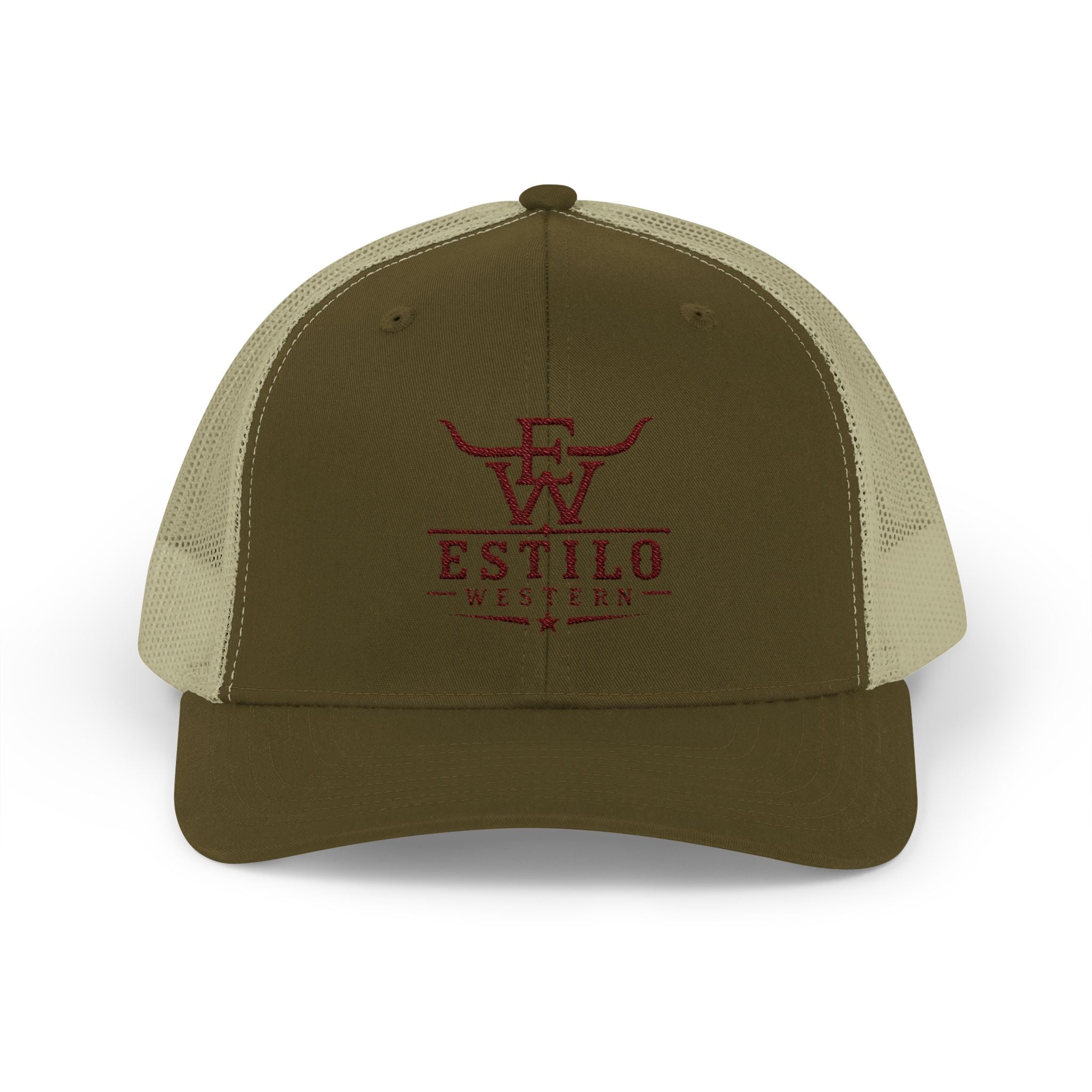 Western Estilo Embroidered Trucker Cap – Cowboy Snapback Mesh Hat