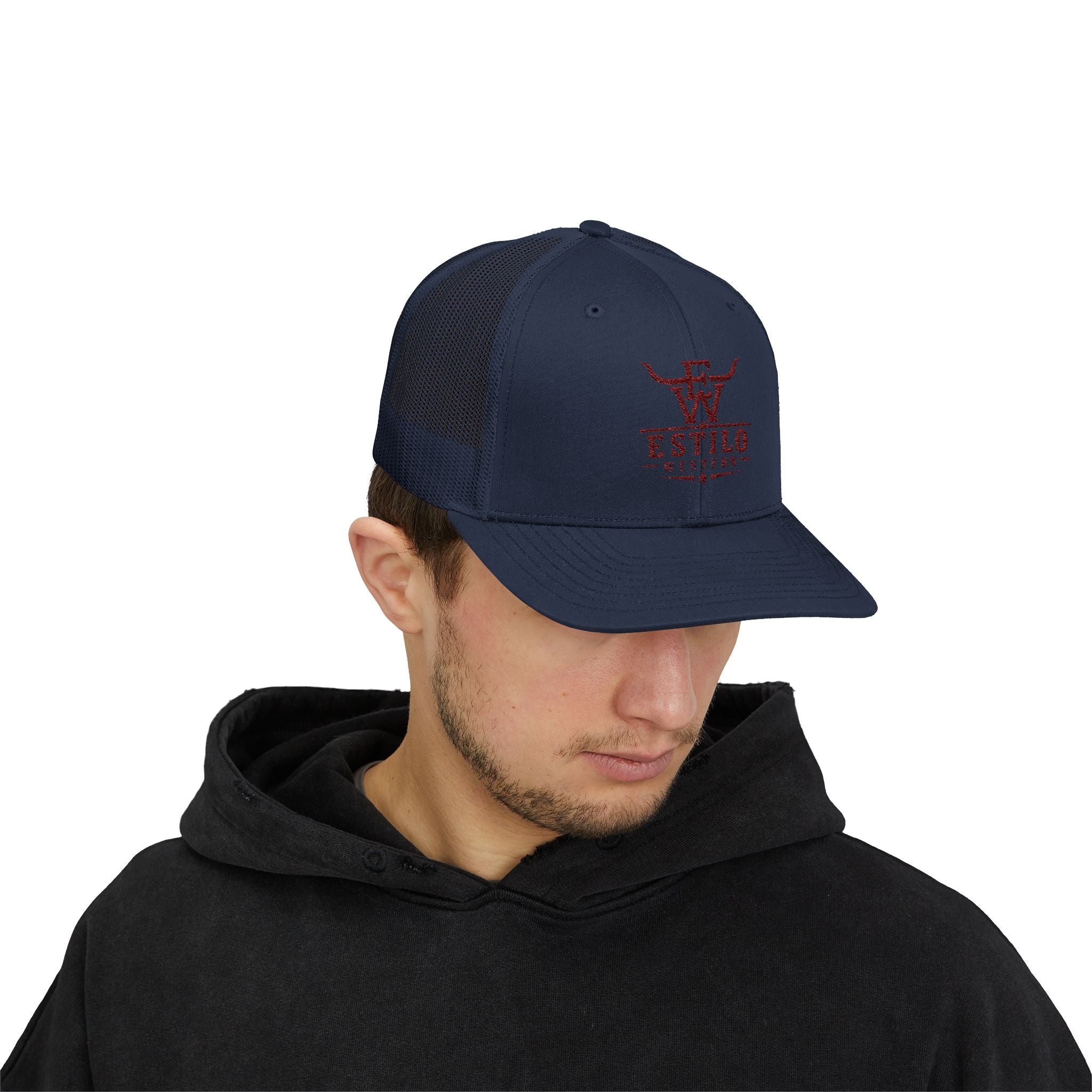 Western Estilo Embroidered Trucker Cap – Cowboy Snapback Mesh Hat