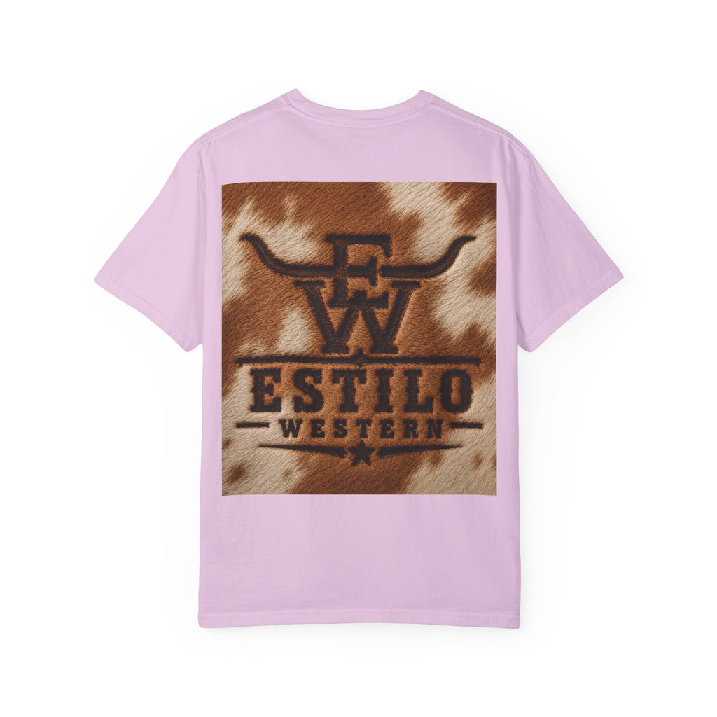 Western Estilo Graphic T-Shirt — Cowhide Logo Print