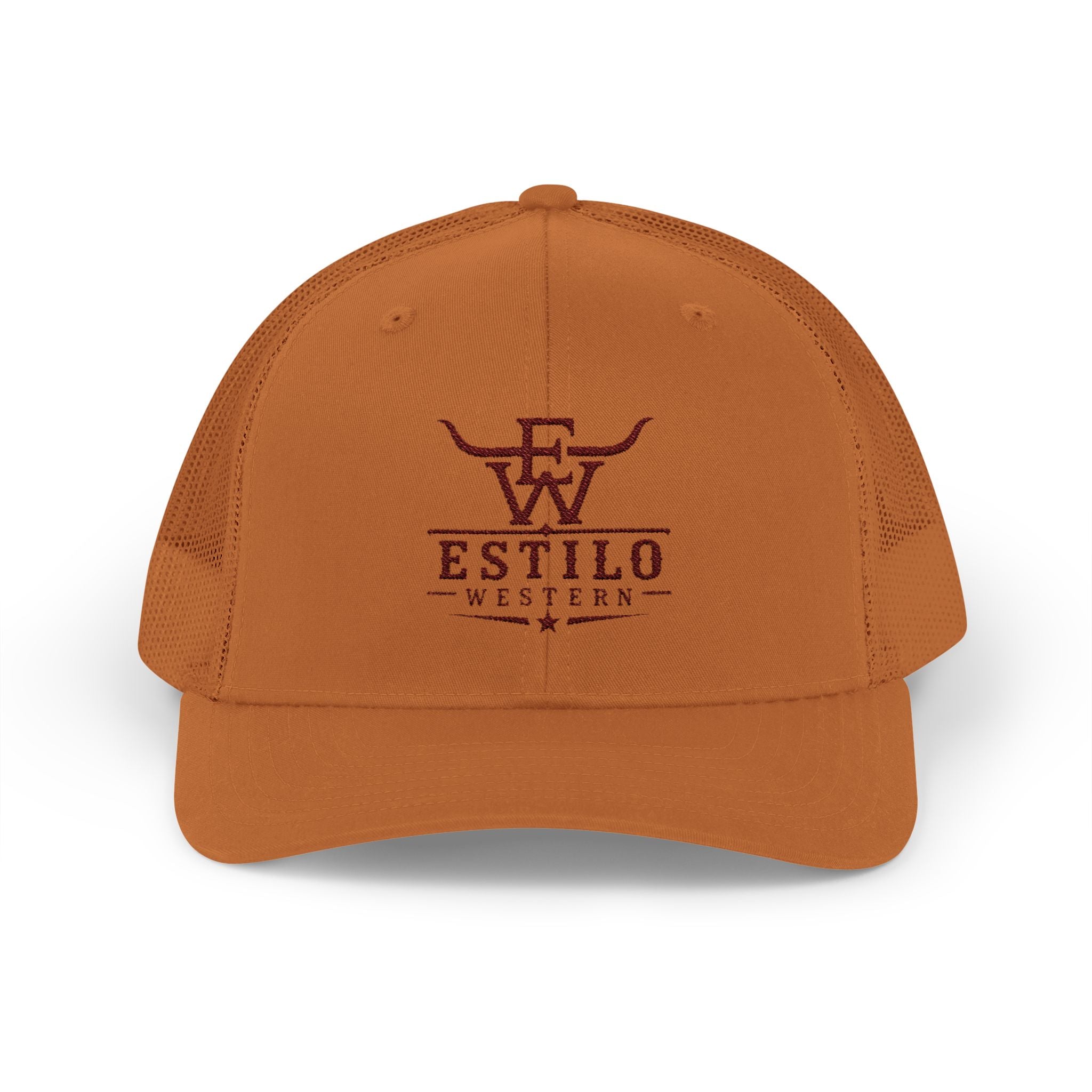 Western Estilo Embroidered Trucker Cap – Cowboy Snapback Mesh Hat