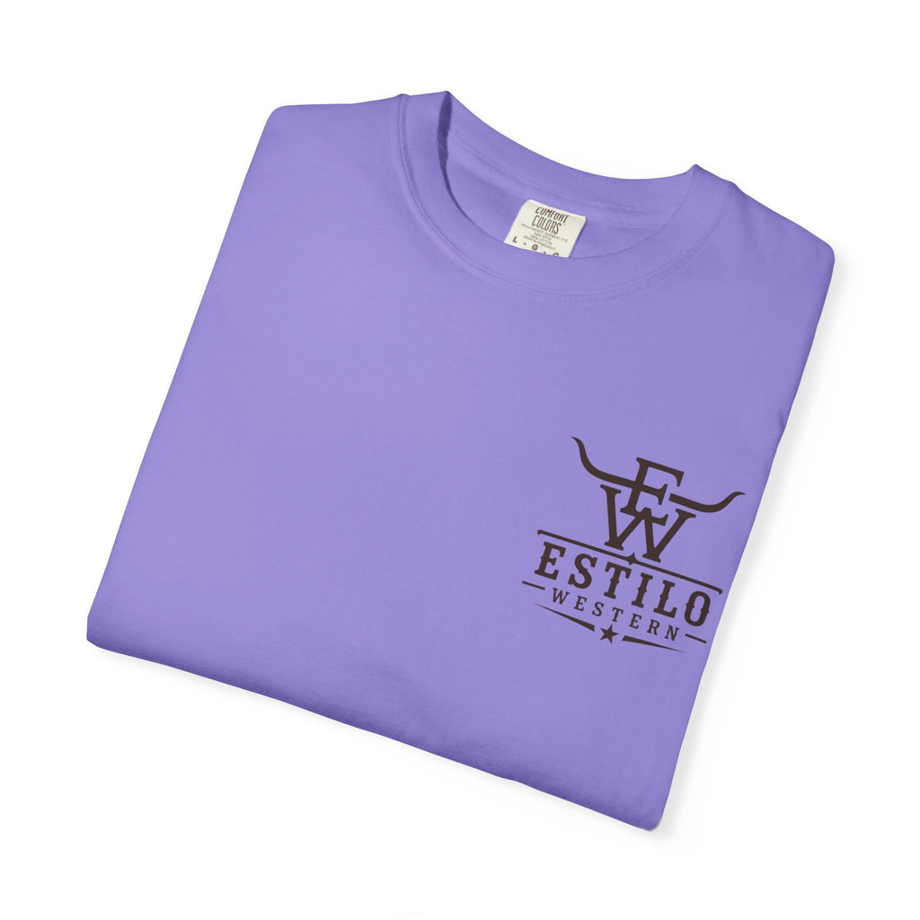 Western Estilo Graphic T-Shirt — Cowhide Logo Print