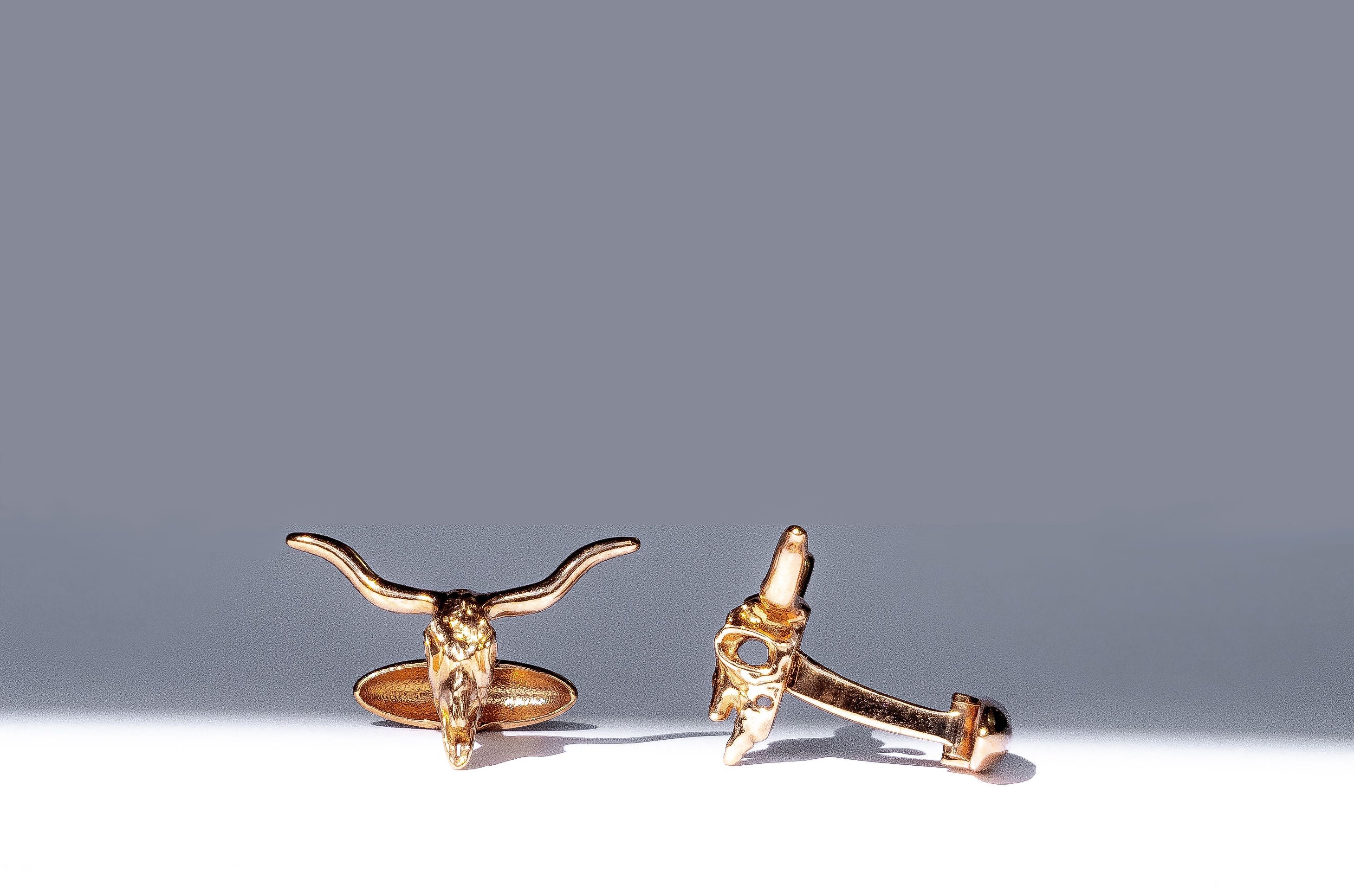 Longhorn Gold Cufflinks | Texas Longhorn Statement Cufflinks