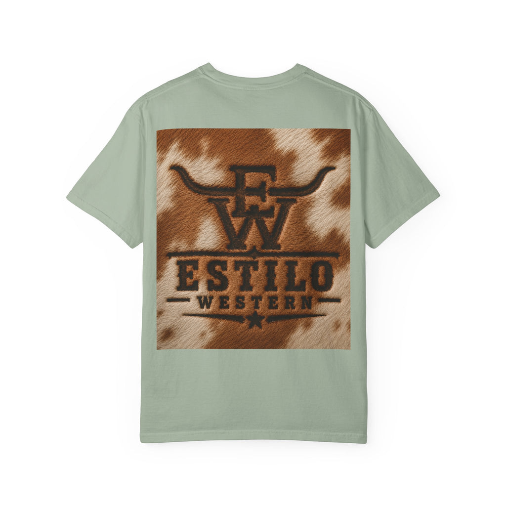 Western Estilo Graphic T-Shirt — Cowhide Logo Print