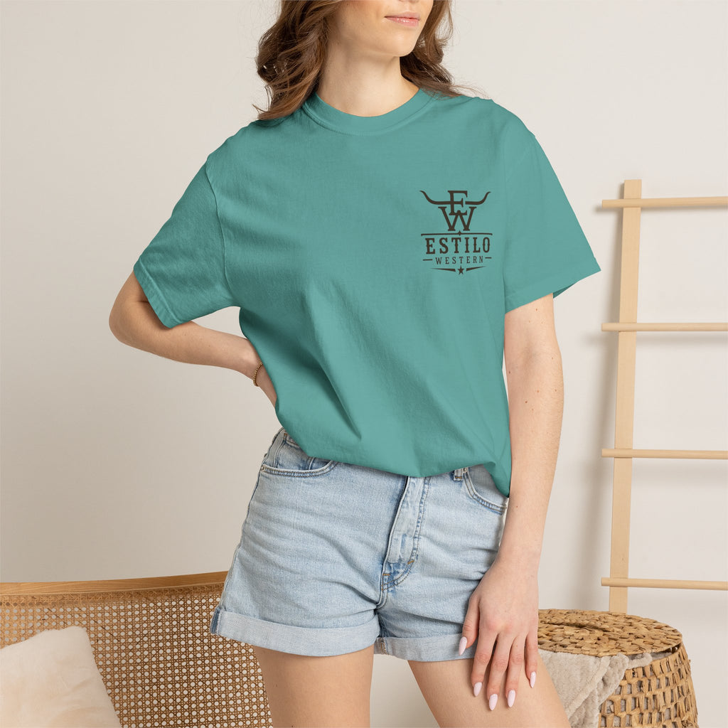 Western Estilo Graphic T-Shirt — Cowhide Logo Print