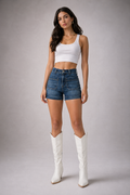 The Easy Rider Short Dark Stone Wash