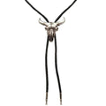 Double S Silver Steer Skull - Bolo Tie