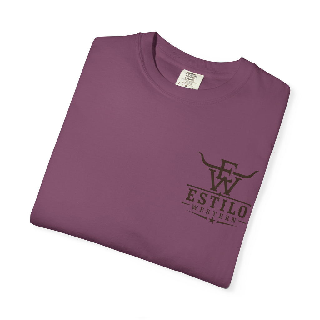 Western Estilo Graphic T-Shirt — Cowhide Logo Print