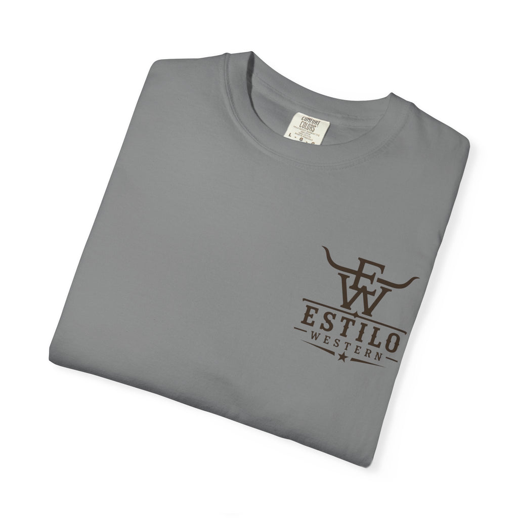 Western Estilo Graphic T-Shirt — Cowhide Logo Print