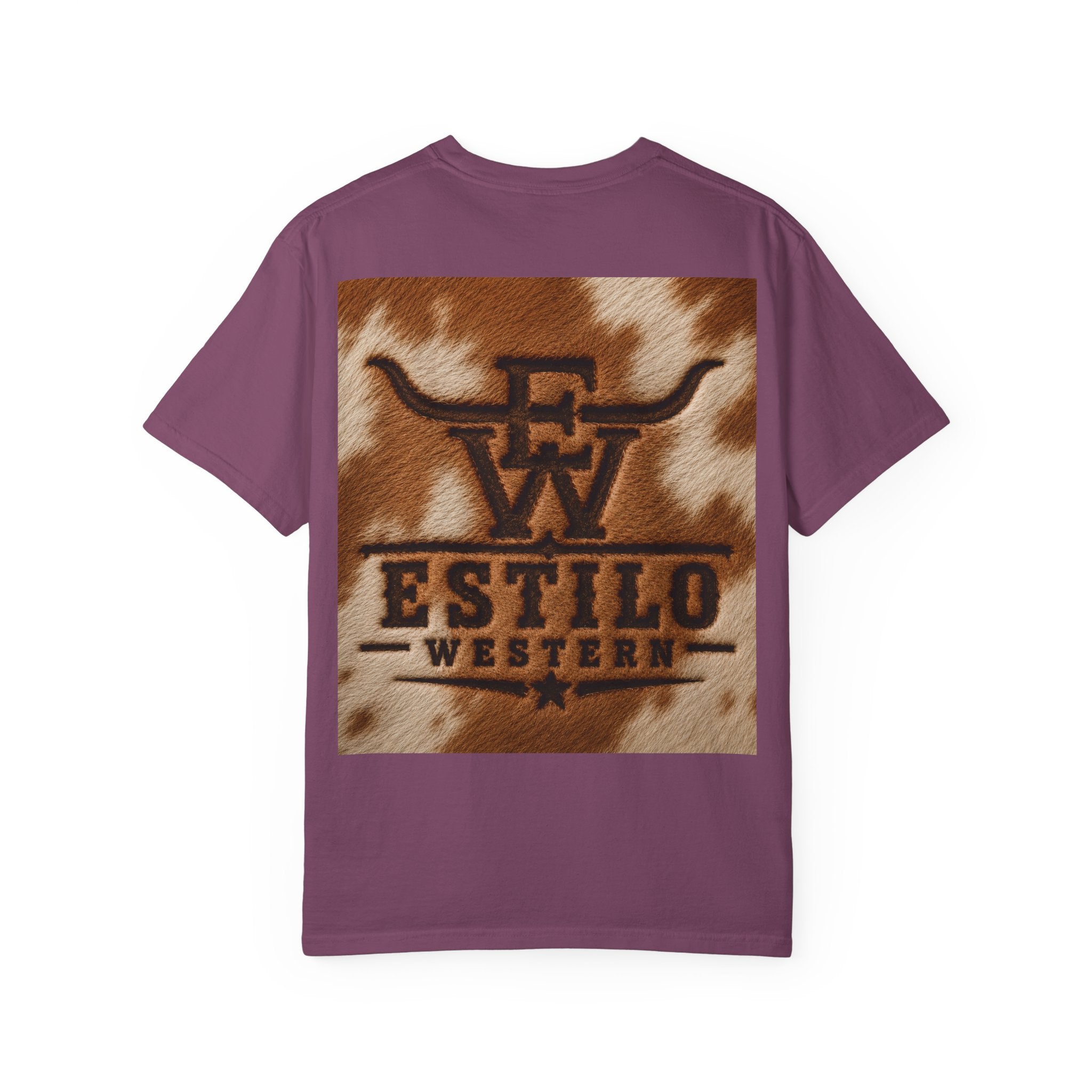 Western Estilo Graphic T-Shirt — Cowhide Logo Print