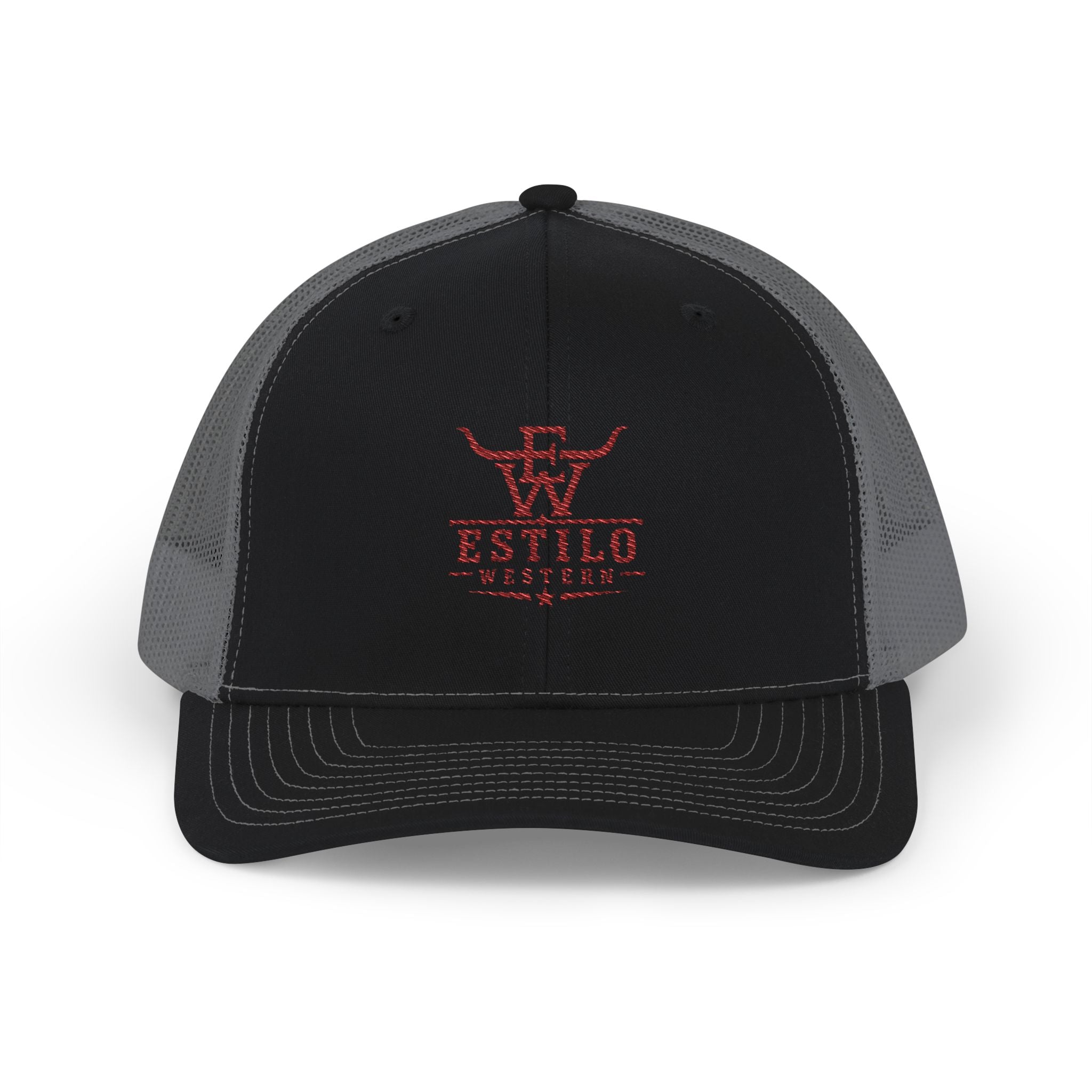 Trucker Cap — Estilo Vaquero Red Logo Snapback