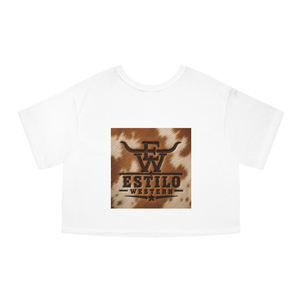 Estilo Heritage Cropped Tee — Minimal Western Logo Women's Crop T-Shirt
