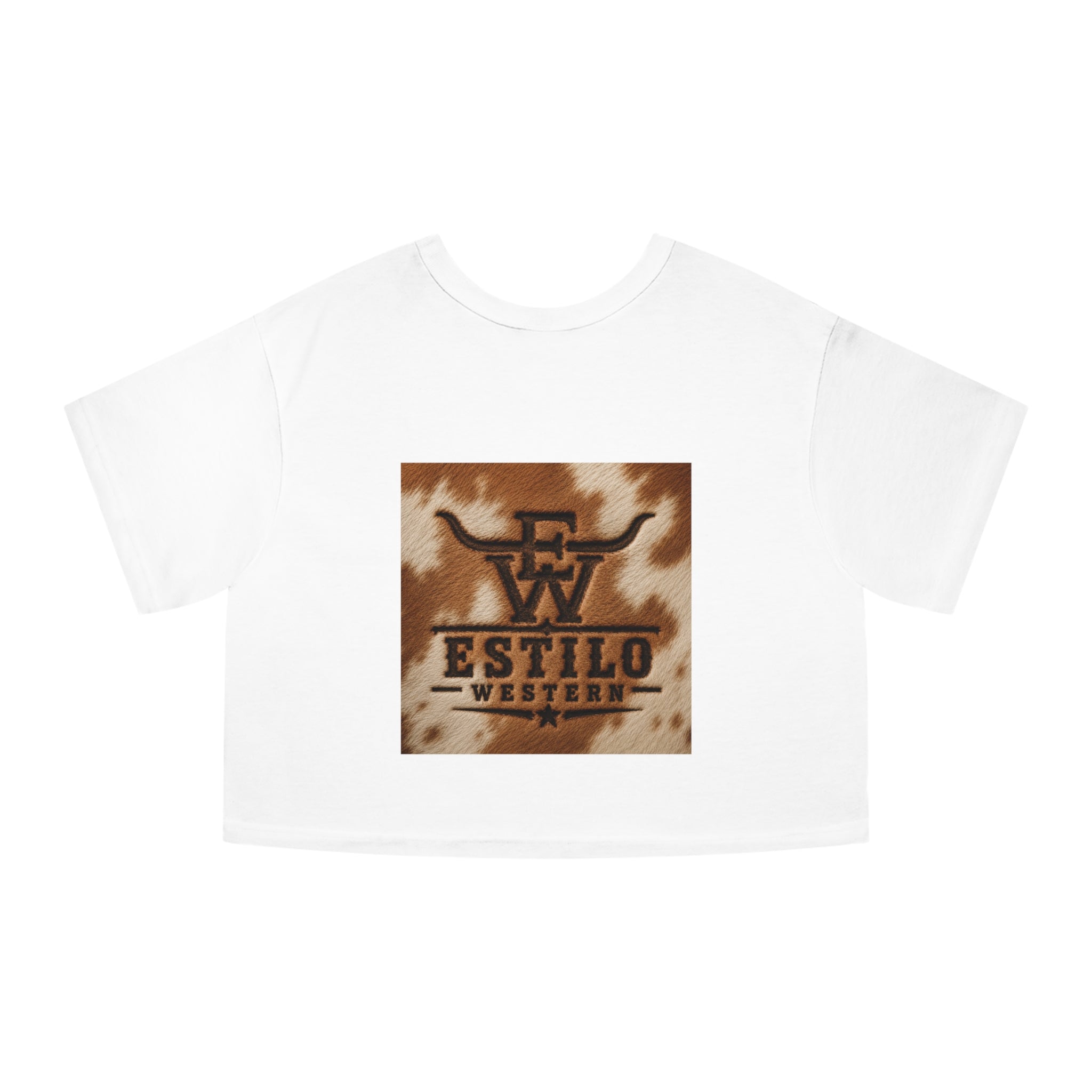 Estilo Heritage Cropped Tee — Minimal Western Logo Women's Crop T-Shirt