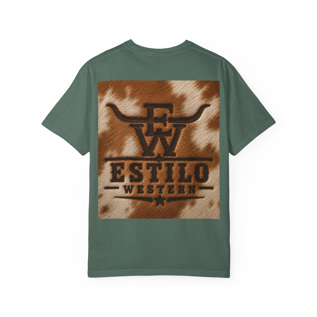 Western Estilo Graphic T-Shirt — Cowhide Logo Print