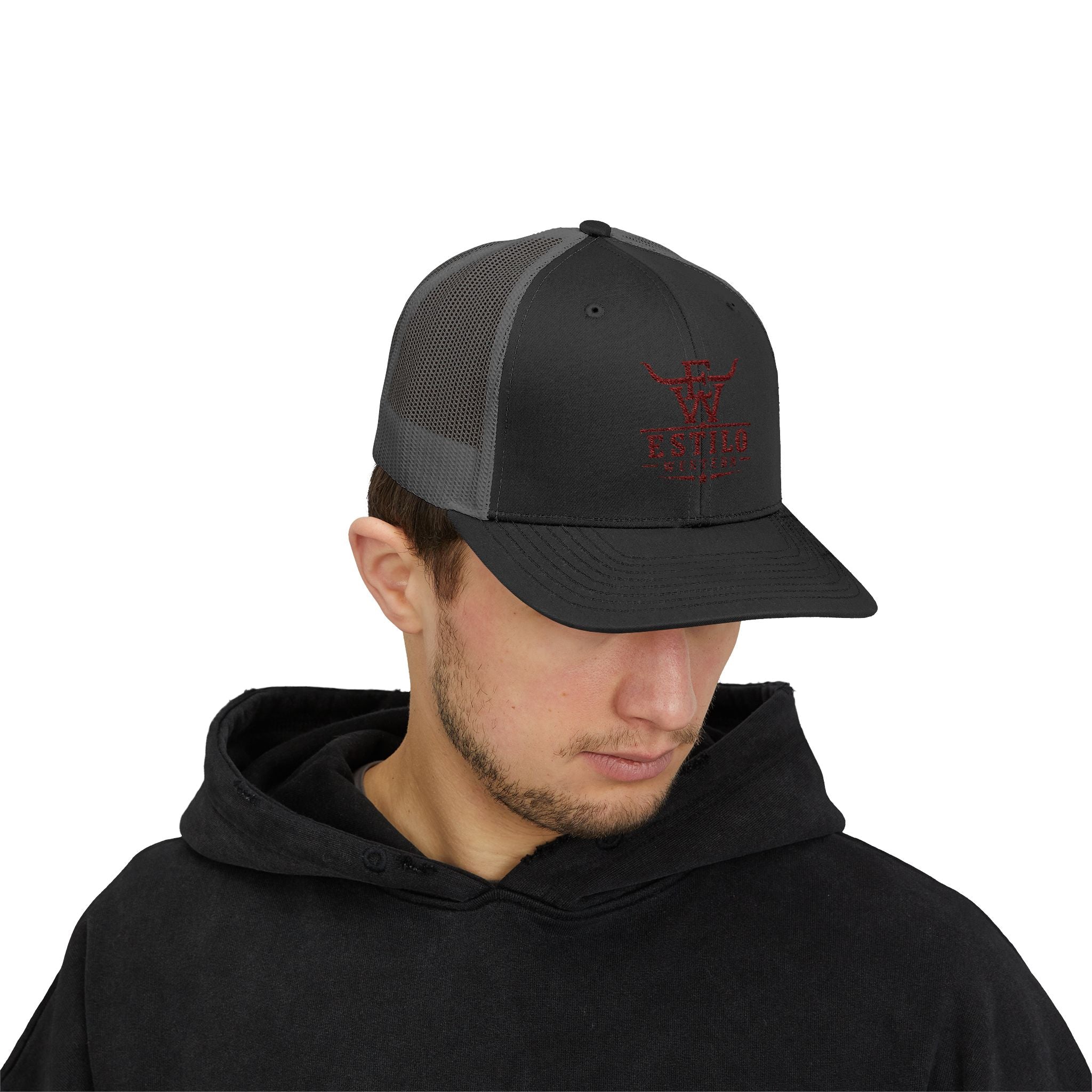 Western Estilo Embroidered Trucker Cap – Cowboy Snapback Mesh Hat