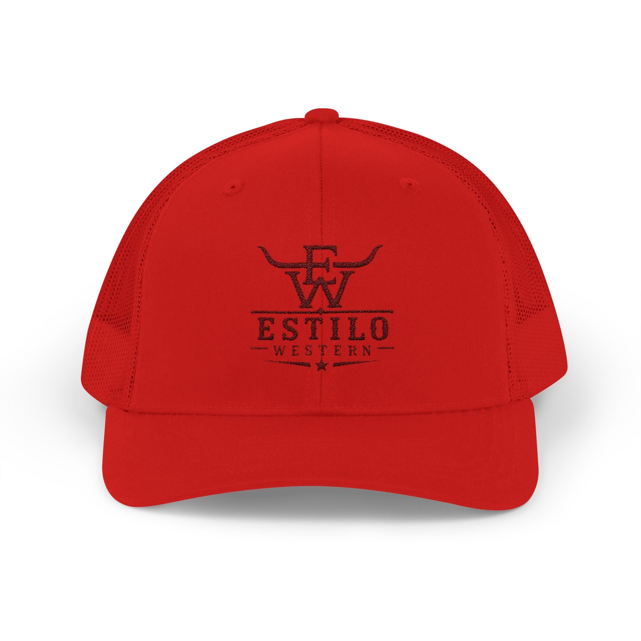 Western Estilo Embroidered Trucker Cap – Cowboy Snapback Mesh Hat