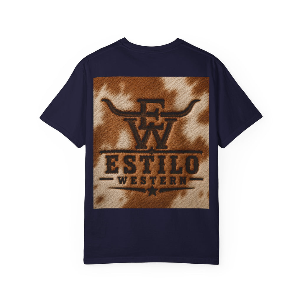 Western Estilo Graphic T-Shirt — Cowhide Logo Print