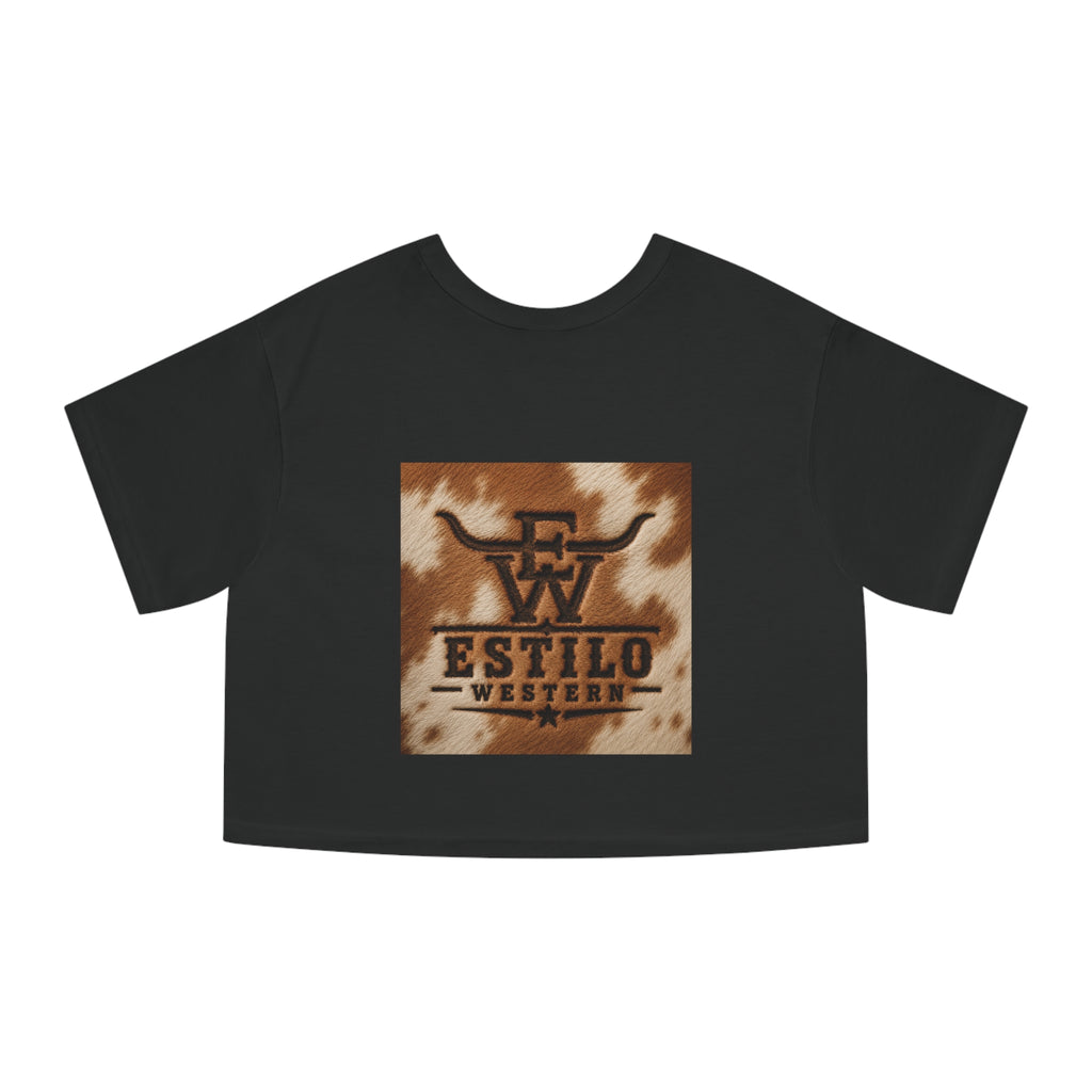 Estilo Heritage Cropped Tee — Minimal Western Logo Women's Crop T-Shirt