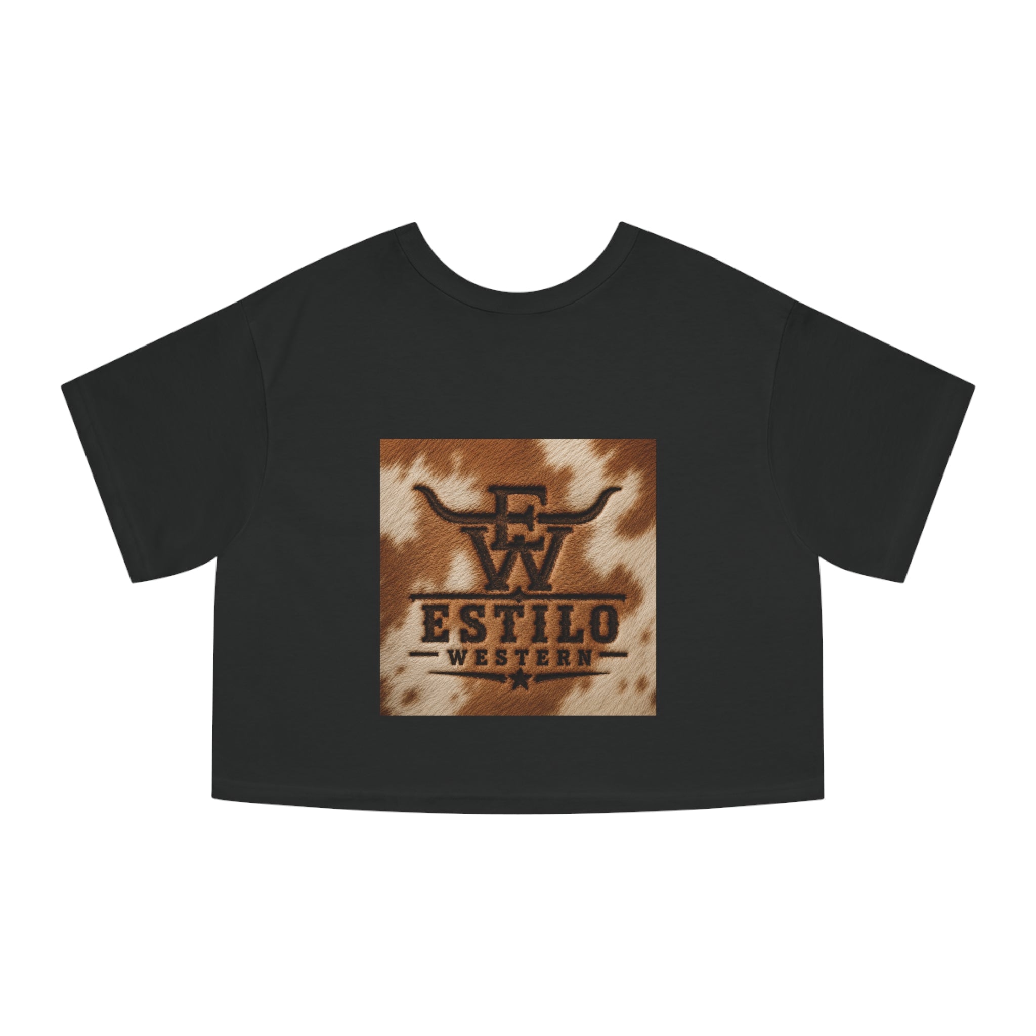 Estilo Heritage Cropped Tee — Minimal Western Logo Women's Crop T-Shirt