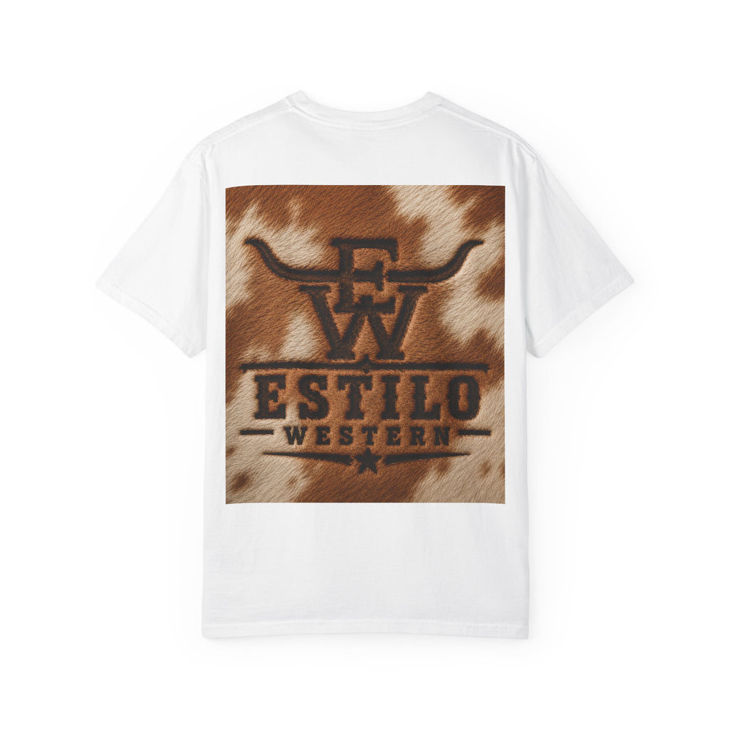 Western Estilo Graphic T-Shirt — Cowhide Logo Print