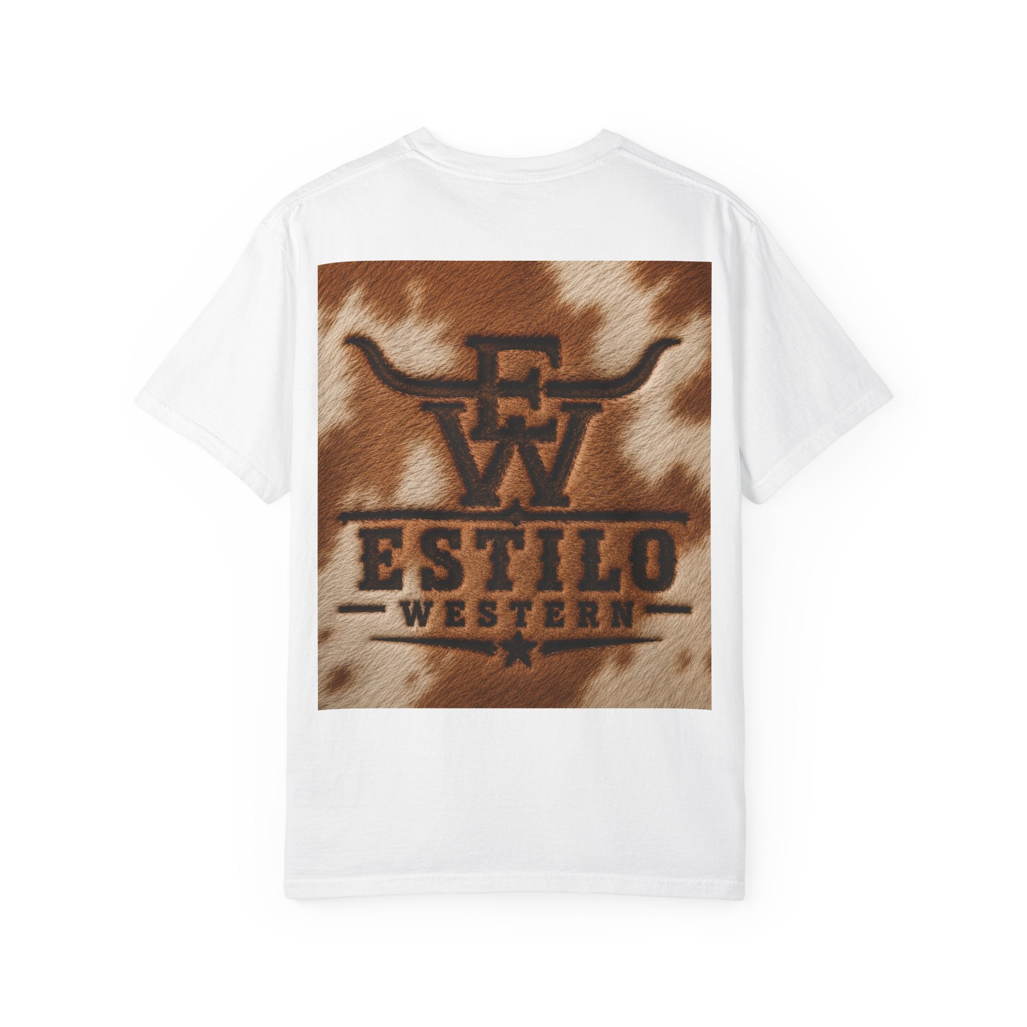 Western Estilo Graphic T-Shirt — Cowhide Logo Print