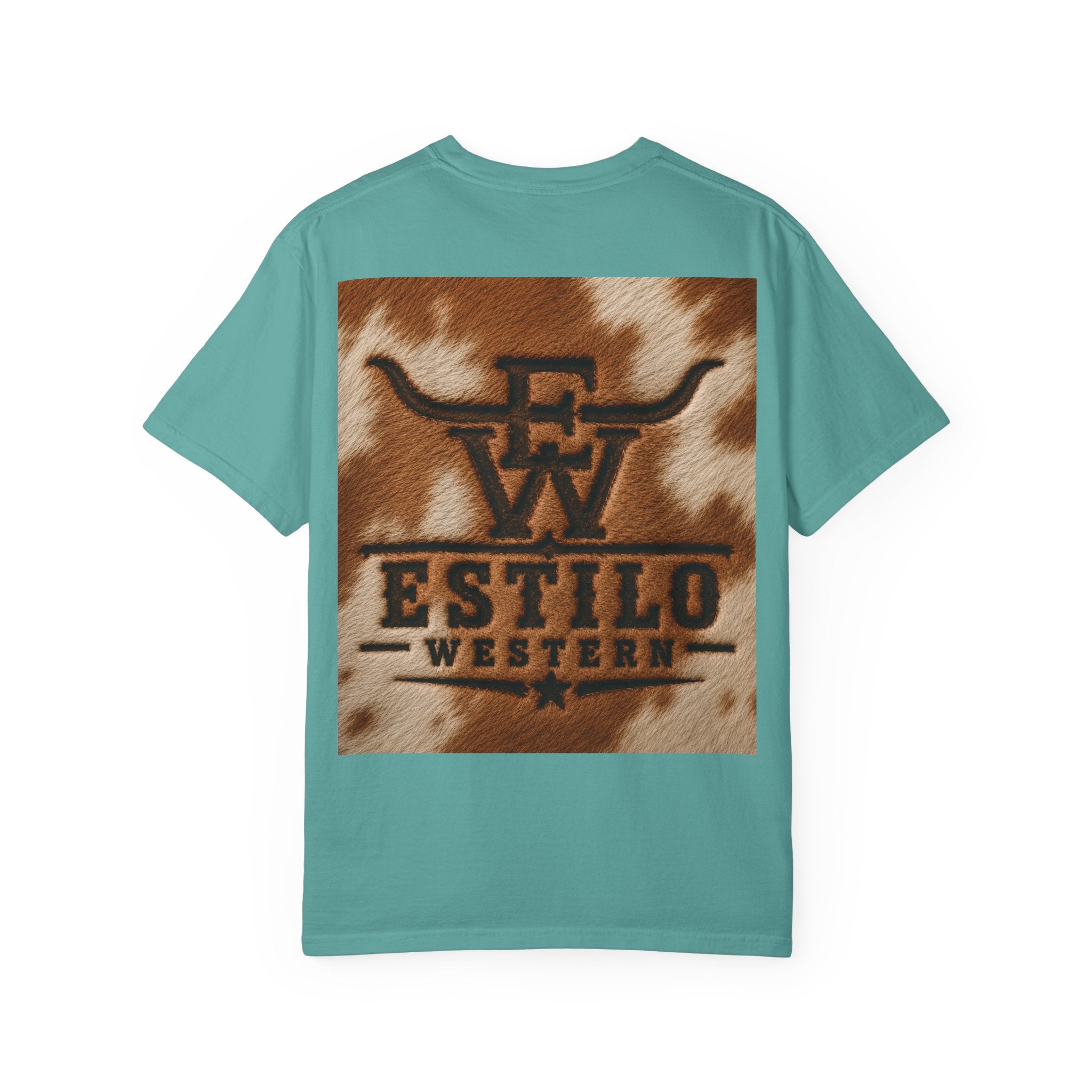 Western Estilo Graphic T-Shirt — Cowhide Logo Print