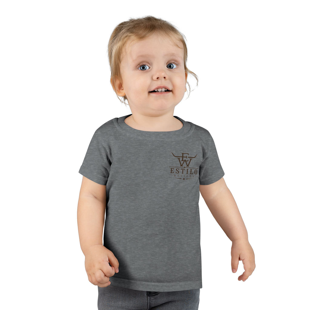Toddler T-Shirt — Estilo Western Cowhide Logo Kids Tee