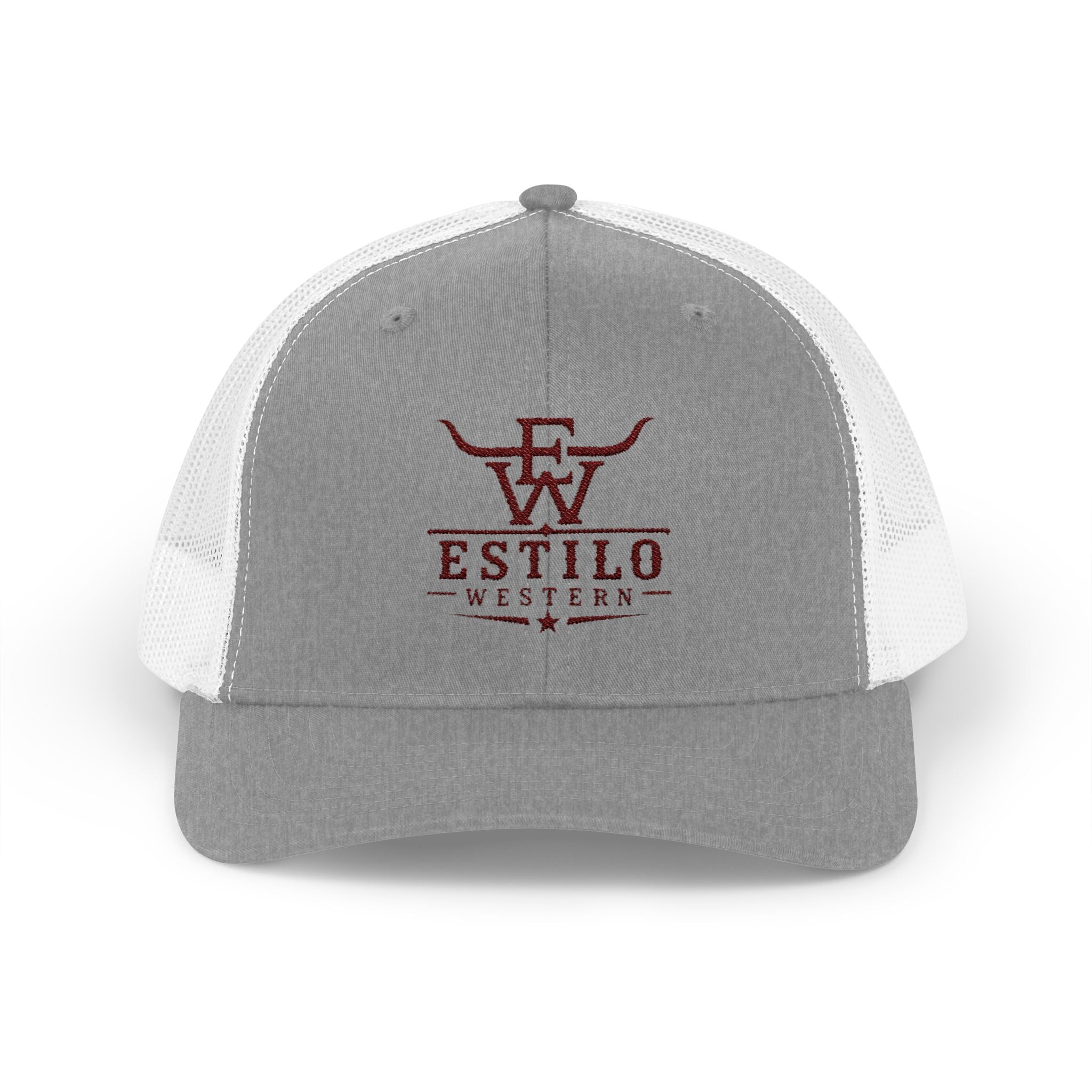 Western Estilo Embroidered Trucker Cap – Cowboy Snapback Mesh Hat